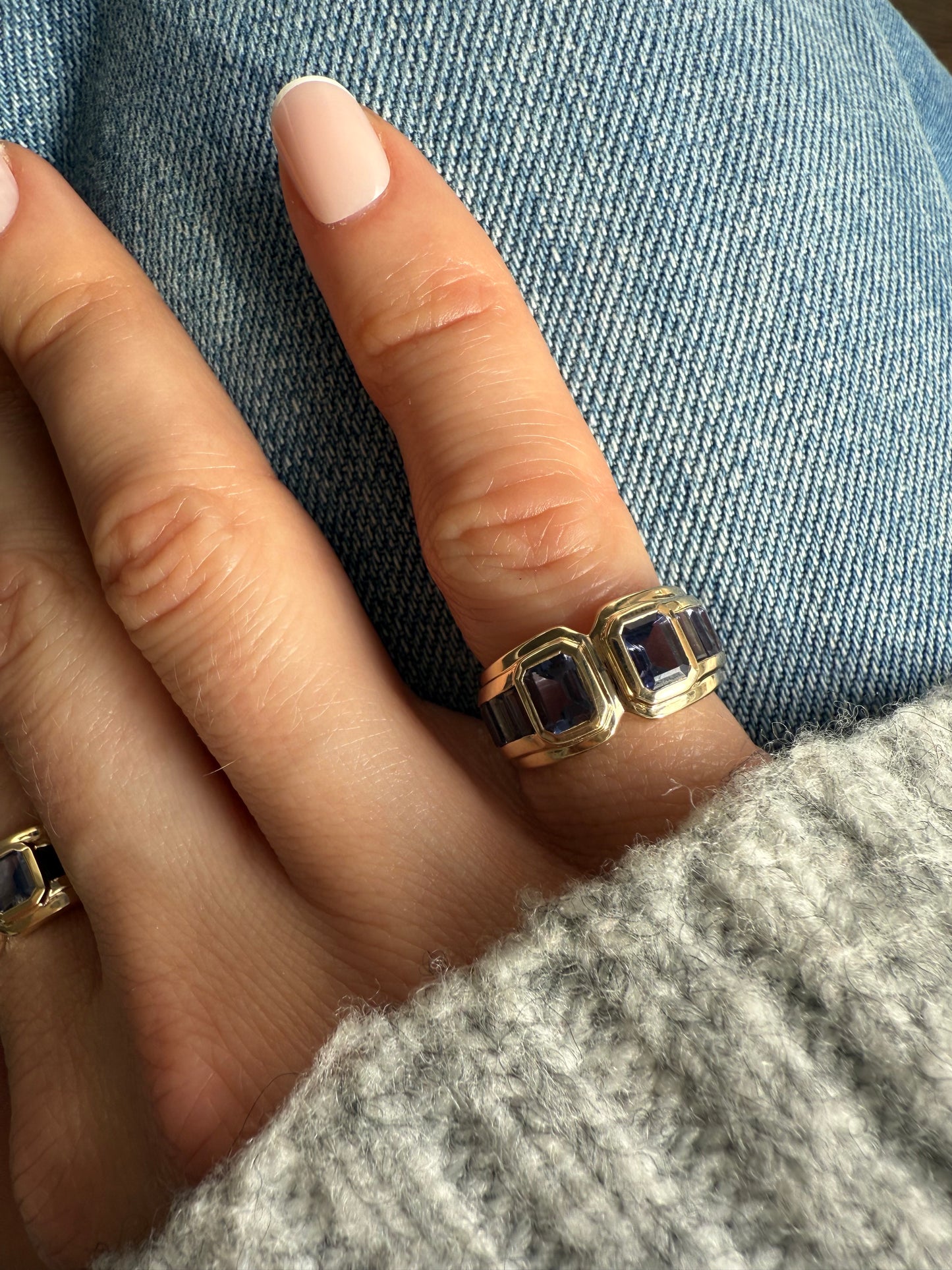 Keren Iolite Art Deco Ring