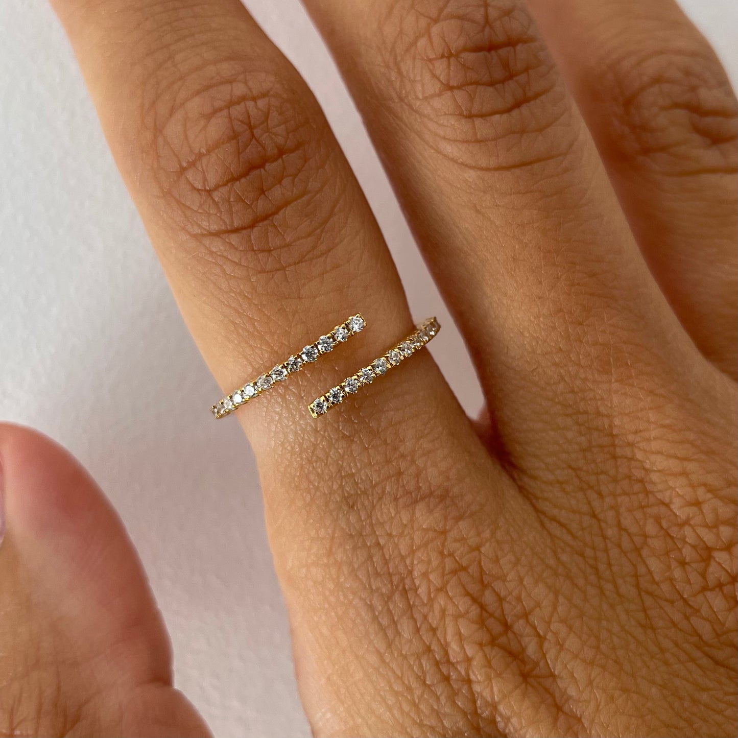 "Lauren" Pavé Spiral Diamond Ring - - Jewelry - Goldie Paris Jewelry - Ring statement