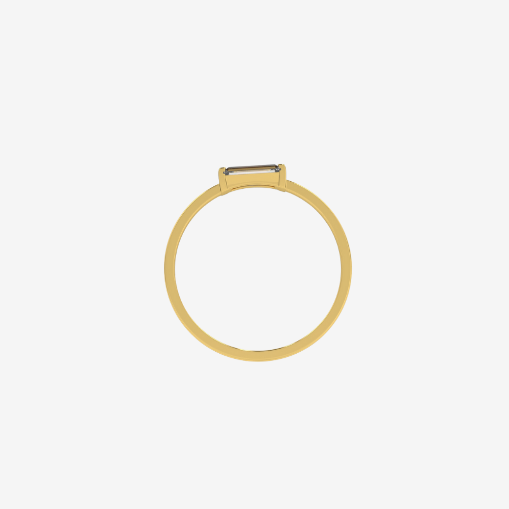 "Claire" Stackable Baguette Diamond Ring - - Jewelry - Goldie Paris Jewelry - Baguette Ring