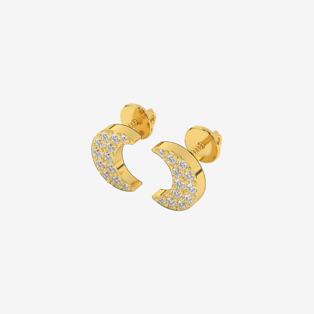 Moon crescent Studs Earrings - - Jewelry - Goldie Paris Jewelry - Earring