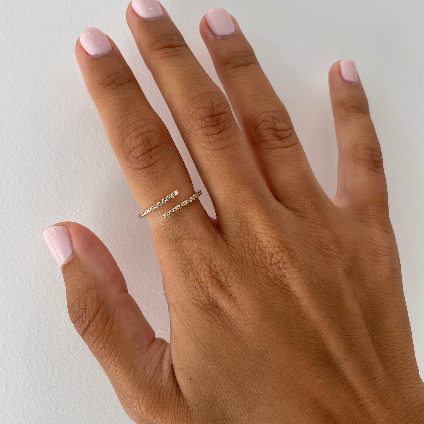 "Lauren" Pavé Spiral Diamond Ring - - Jewelry - Goldie Paris Jewelry - Ring statement