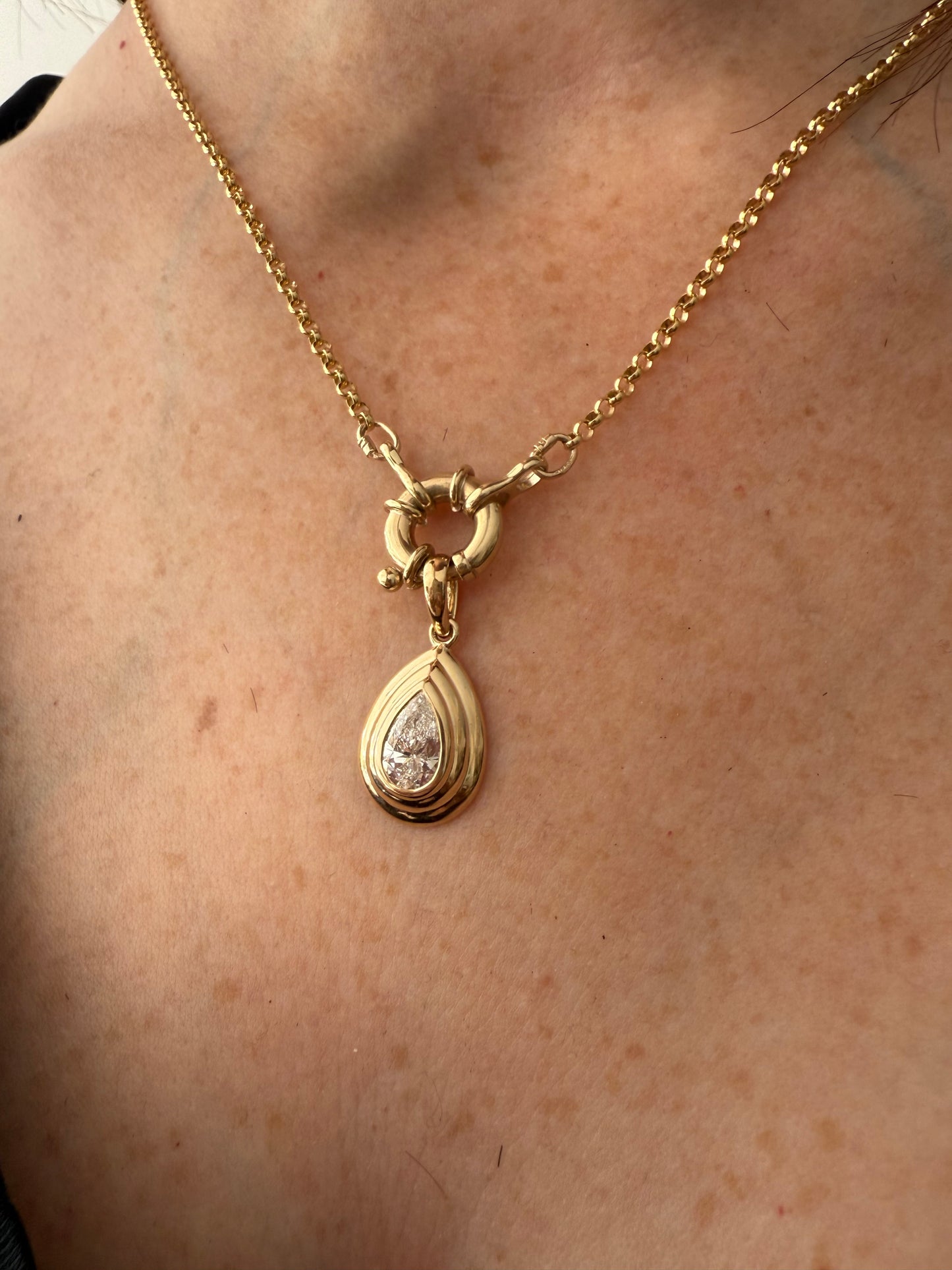 Dee Pear Diamond Pendant