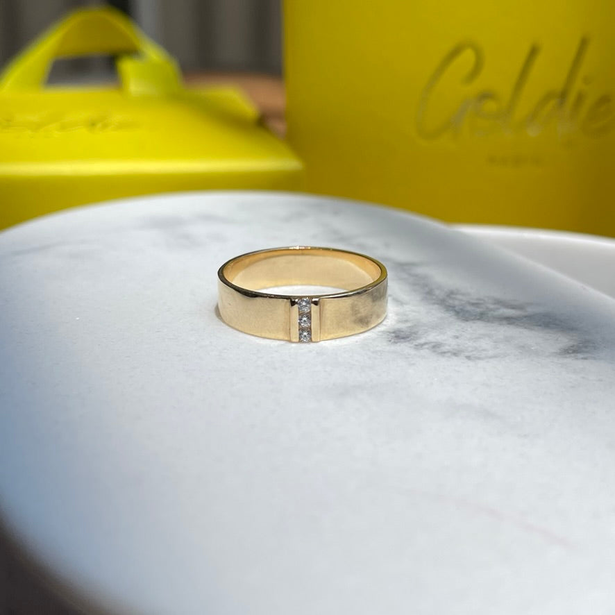 "Liv" 3 Diamonds Eternity Band - - Jewelry - Goldie Paris Jewelry - Ring