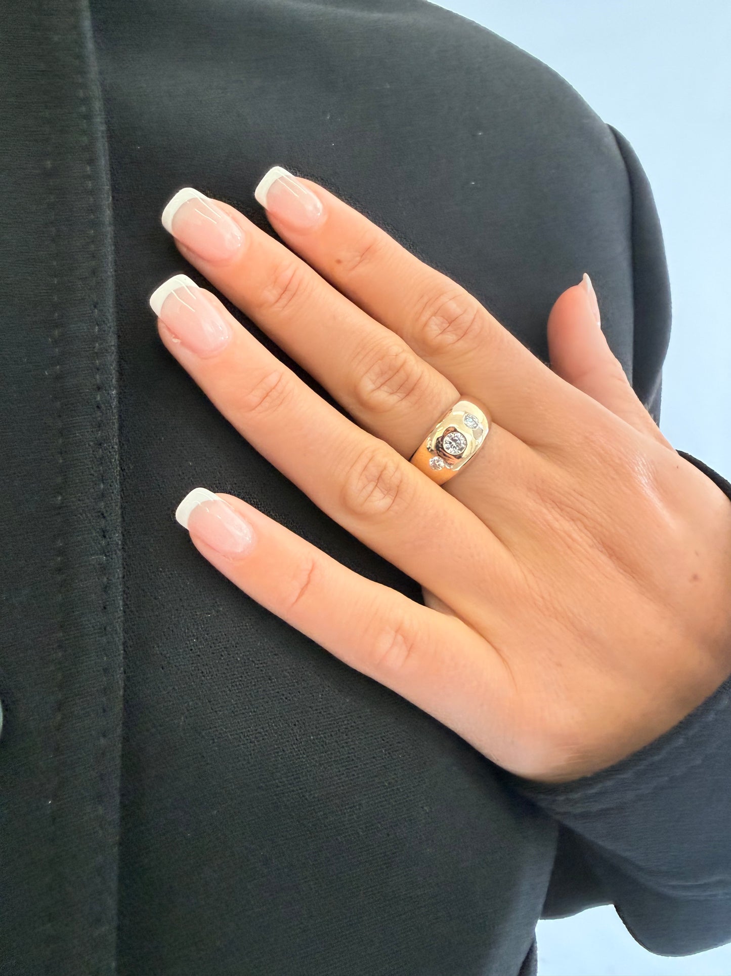 Calli Gypsy-Set Chunky Diamond Ring