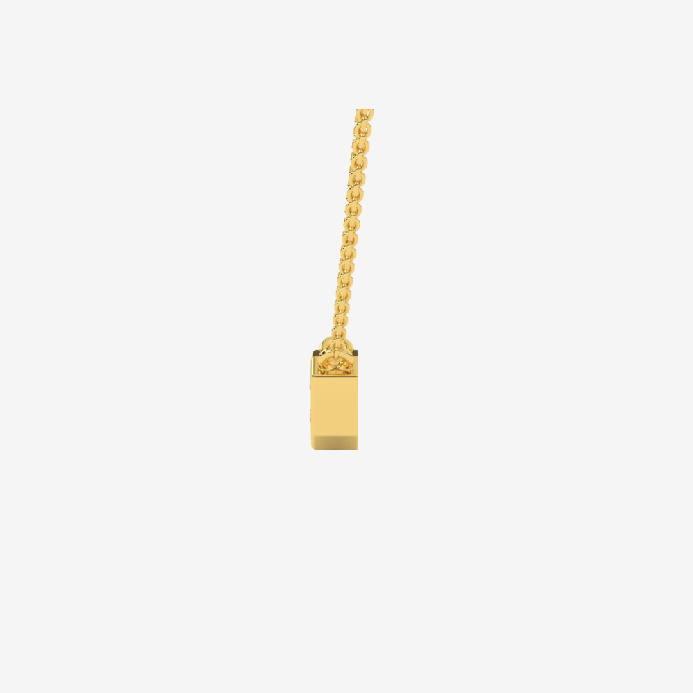 Emerald Cushion Cut Diamond Necklace - - Jewelry - Goldie Paris Jewelry - Necklace