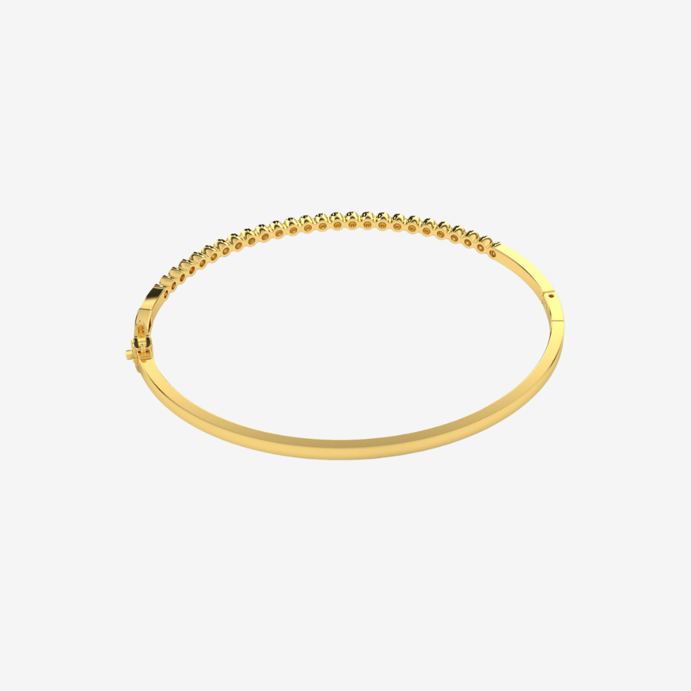 Bezel set Diamonds Bangle - - Jewelry - Goldie Paris Jewelry - Bezel Bracelet
