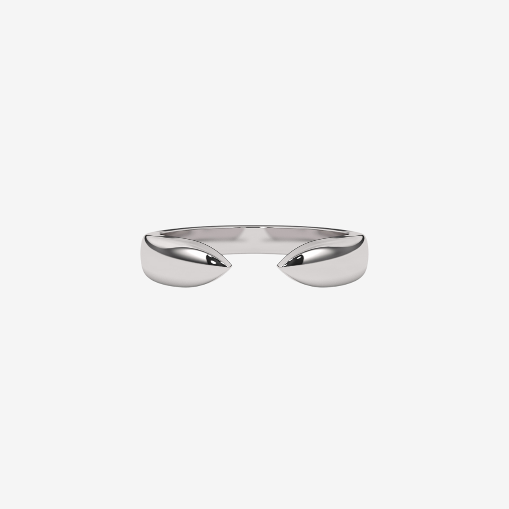 "Odelia" Gold Claw Stackable Ring - 14k White Gold - Jewelry - Goldie Paris Jewelry - Ring