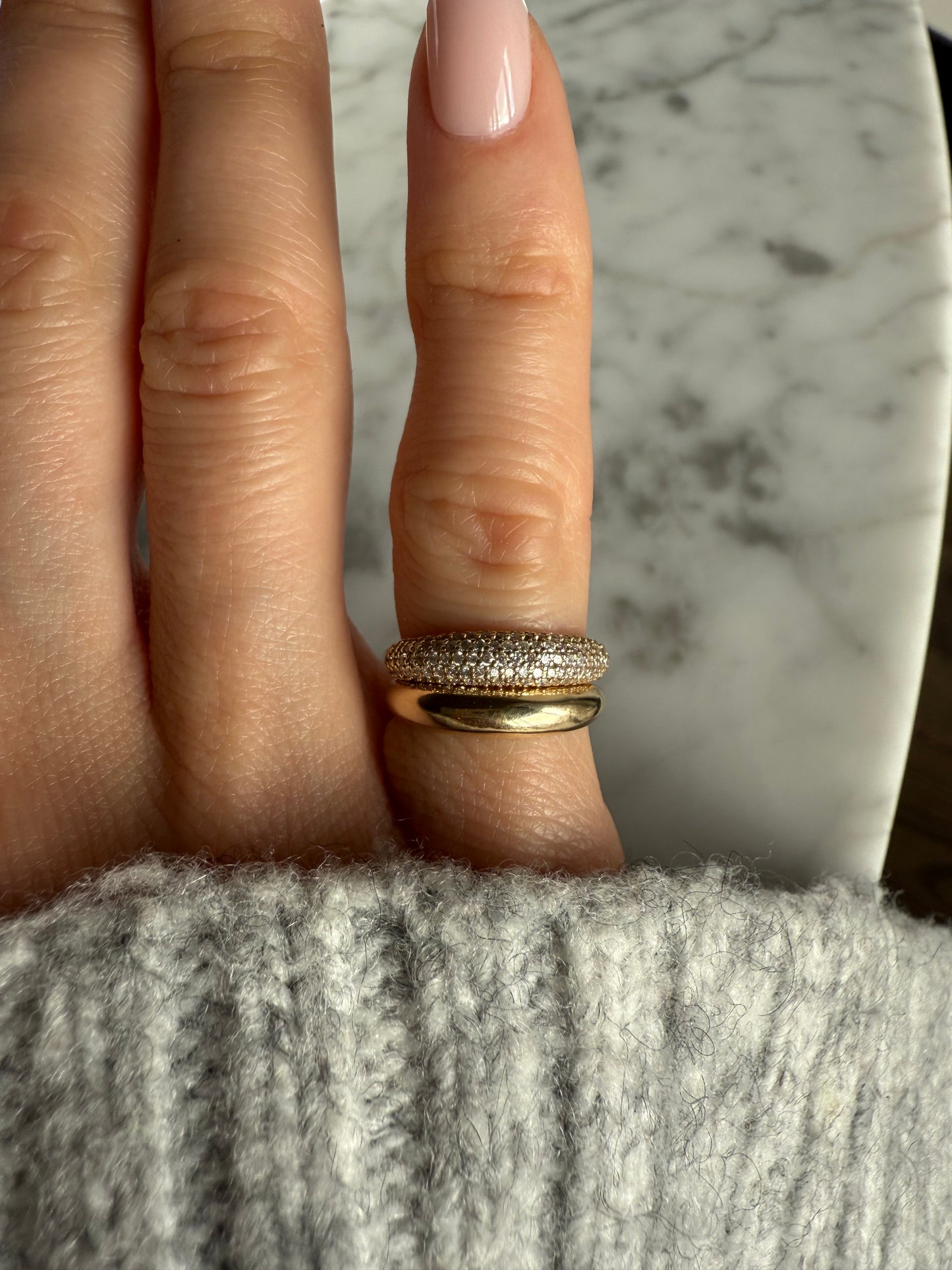 "Romi" Dôme Gold Ring