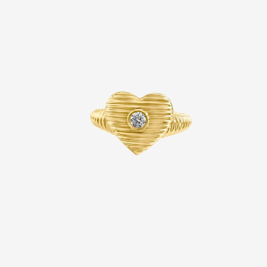 Charlie Heart Fluted Diamond Ring