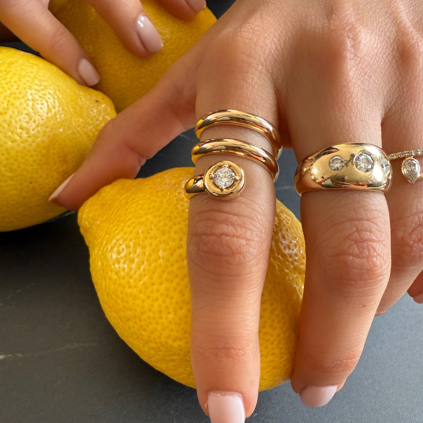 Jodi Infinite Single Diamond Chunky Ring