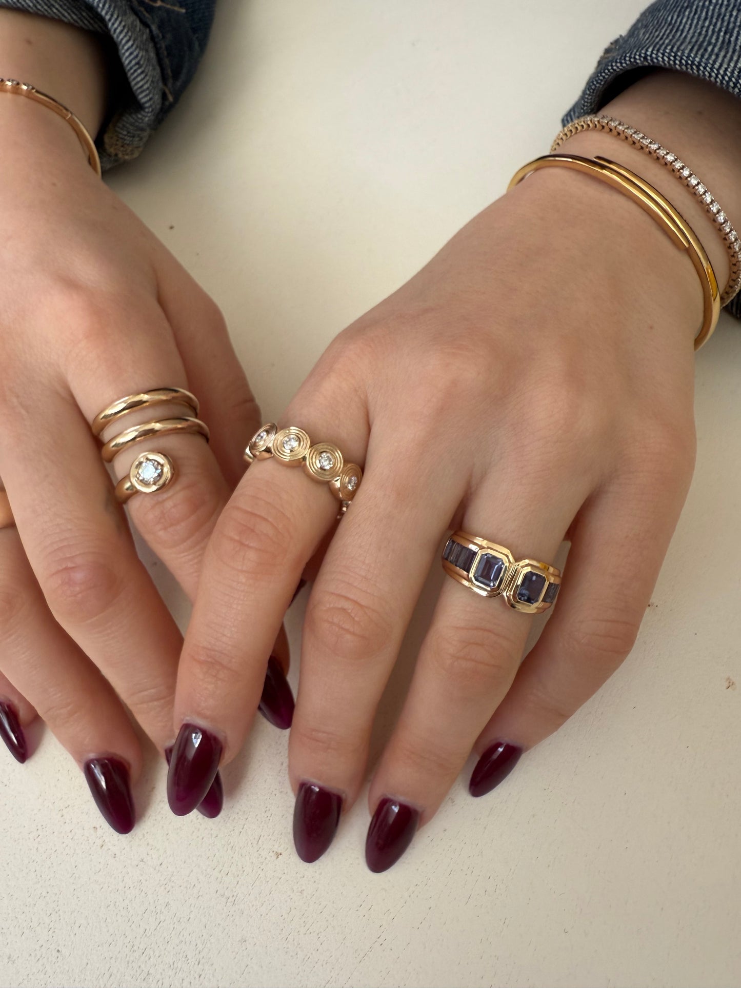 Keren Iolite Art Deco Ring