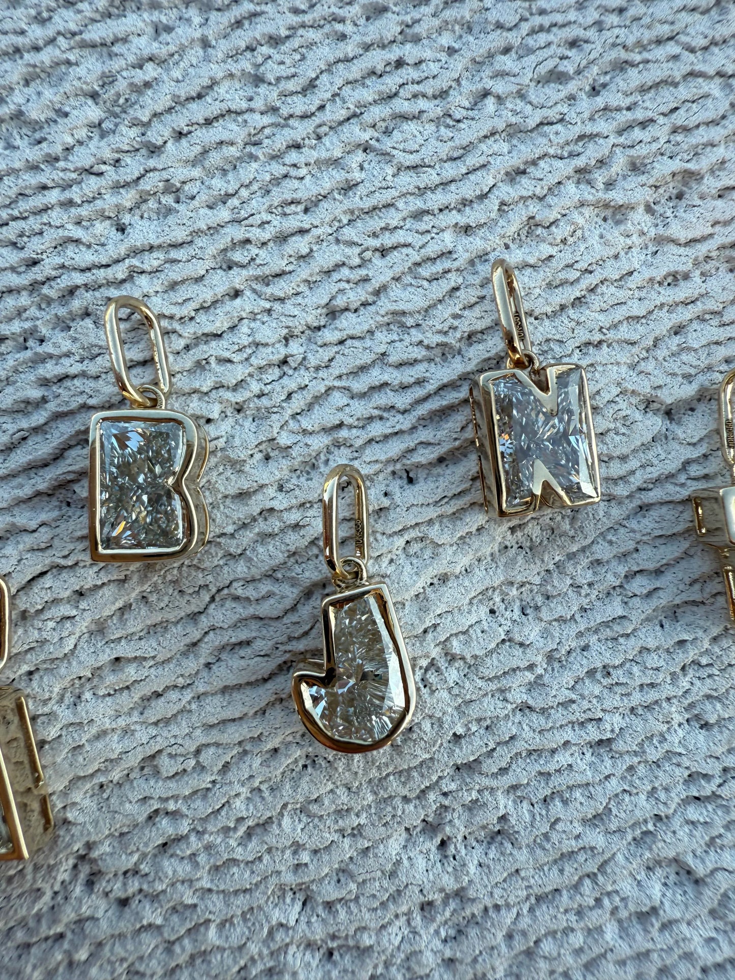 1.5ct Diamond Letter Pendant - Goldie Paris Jewellery