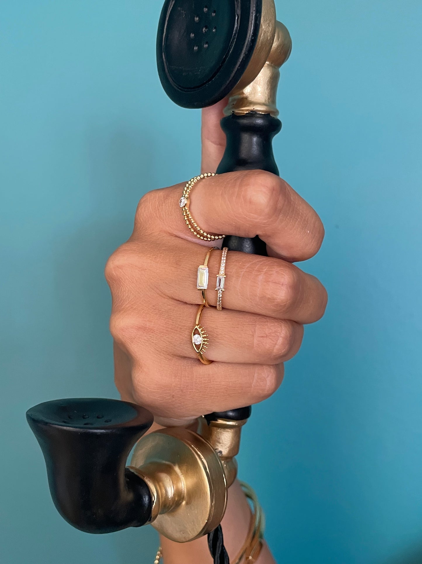 "Mila" Evil Eye Diamond Ring - - Jewelry - Goldie Paris Jewelry - Ring