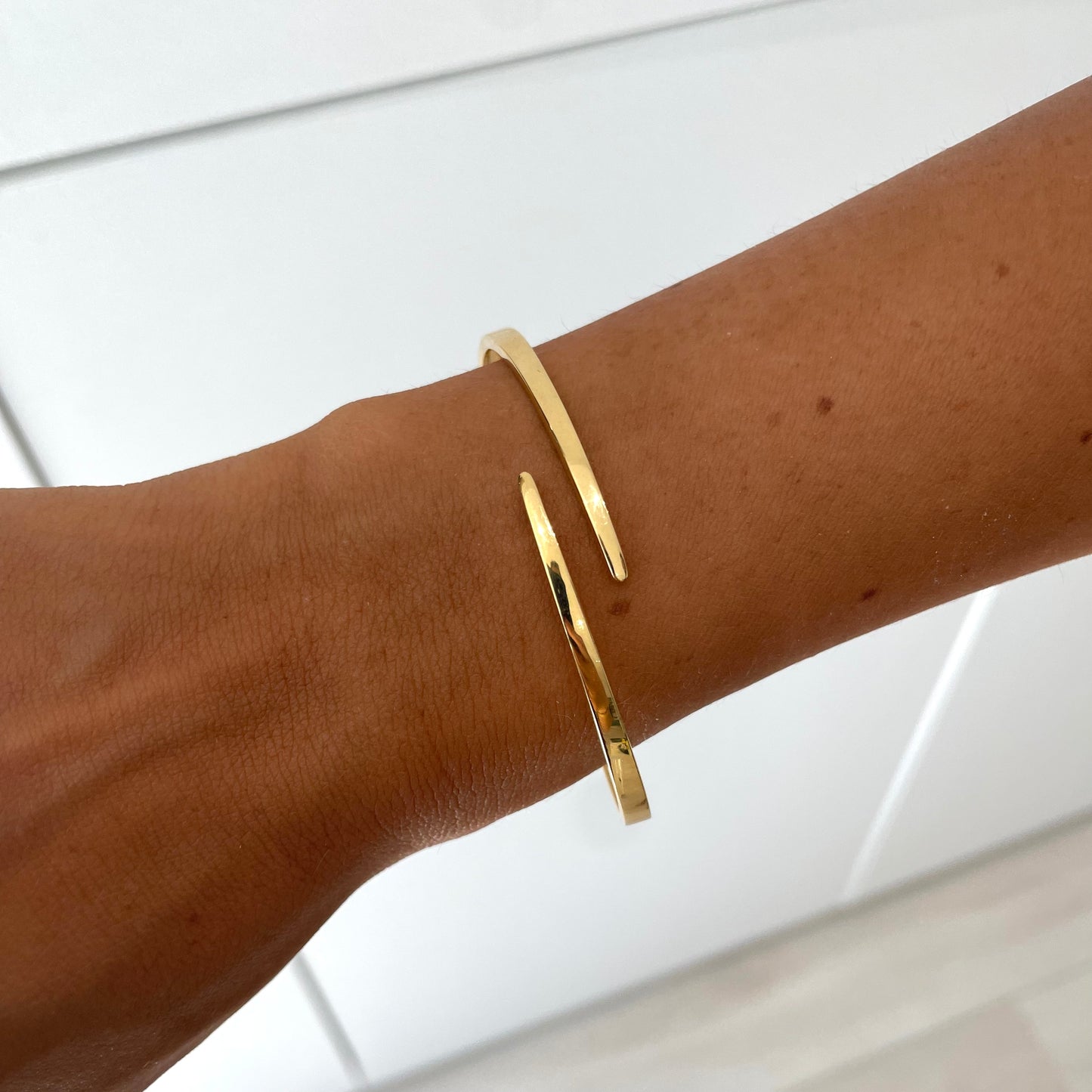 Open Wrap Solid Gold Bangle - - Jewelry - Goldie Paris Jewelry - Bracelet