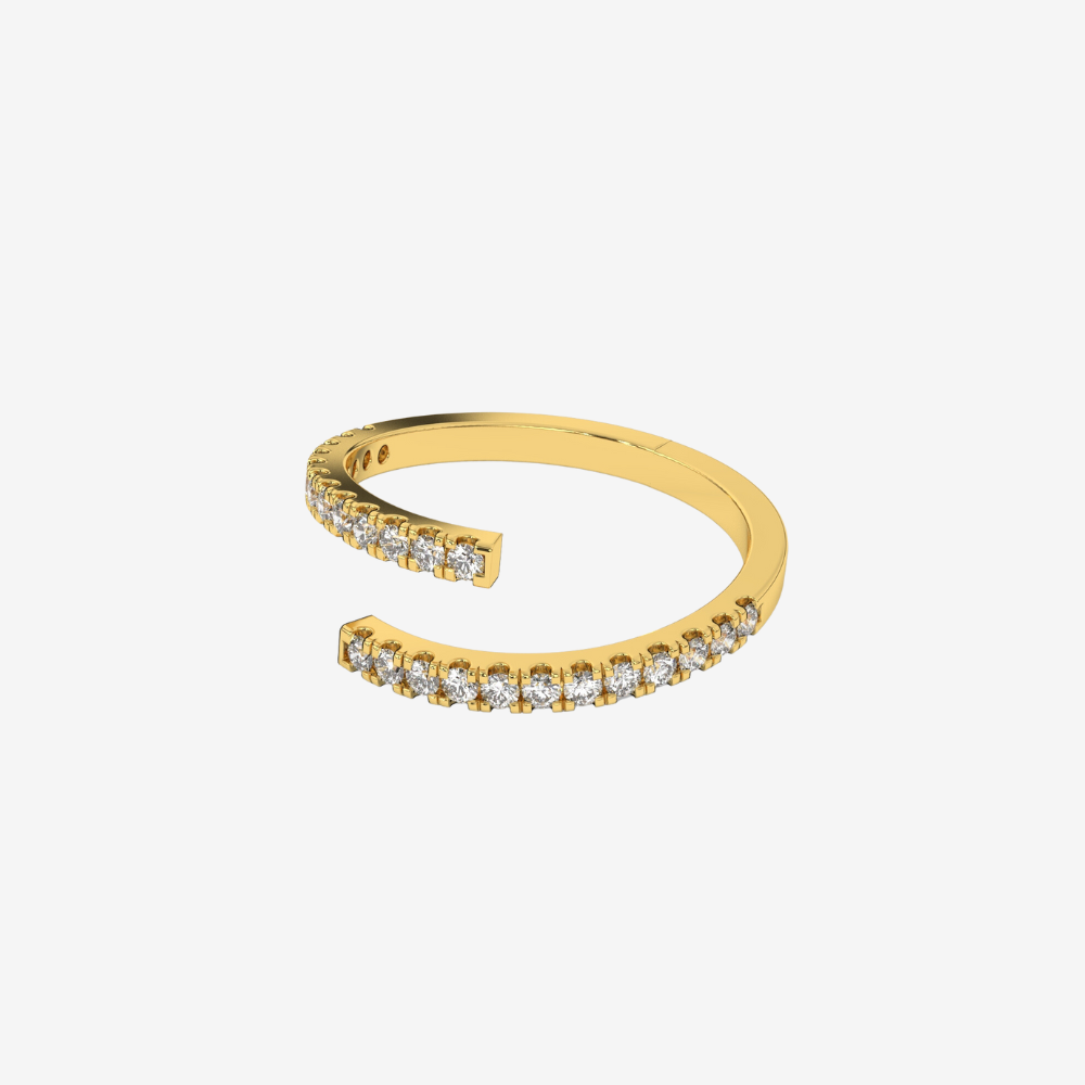 "Lauren" Pavé Spiral Diamond Ring - - Jewelry - Goldie Paris Jewelry - Ring statement