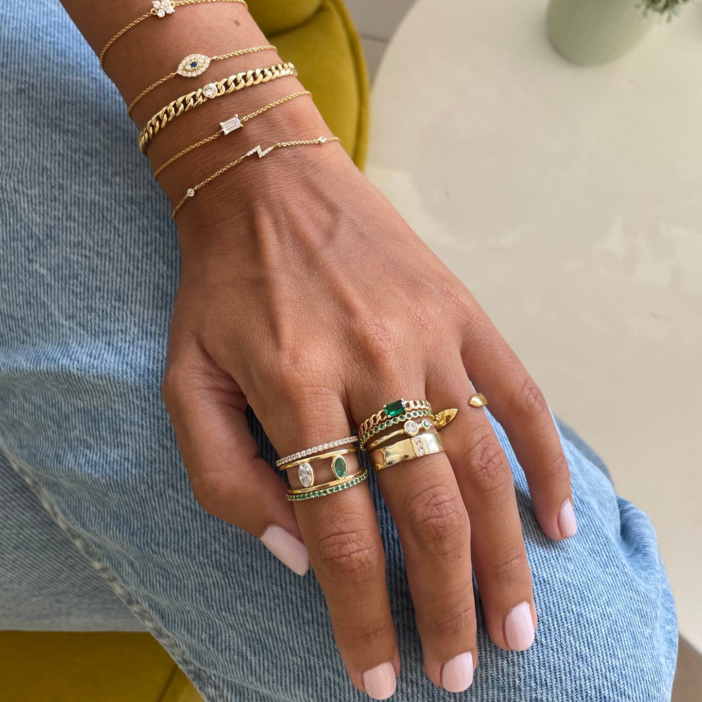 "Odelia" Gold Claw Stackable Ring - - Jewelry - Goldie Paris Jewelry - Ring