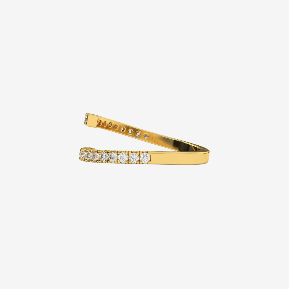 "Lauren" Pavé Spiral Diamond Ring - - Jewelry - Goldie Paris Jewelry - Ring statement