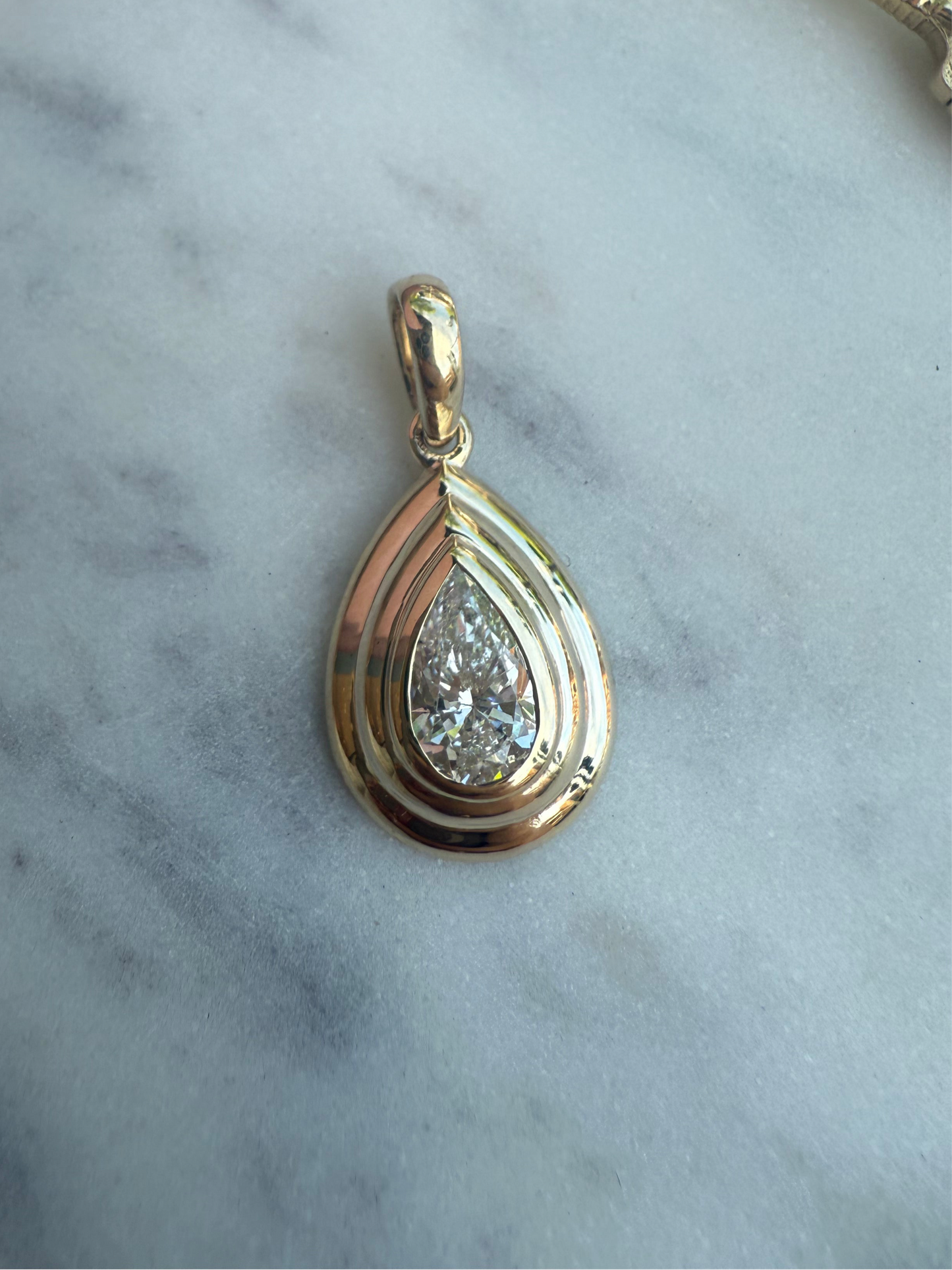 Dee Pear Diamond Pendant