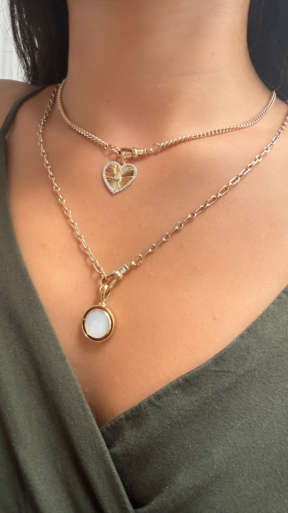 Heart Fluted Medallion Pendant
