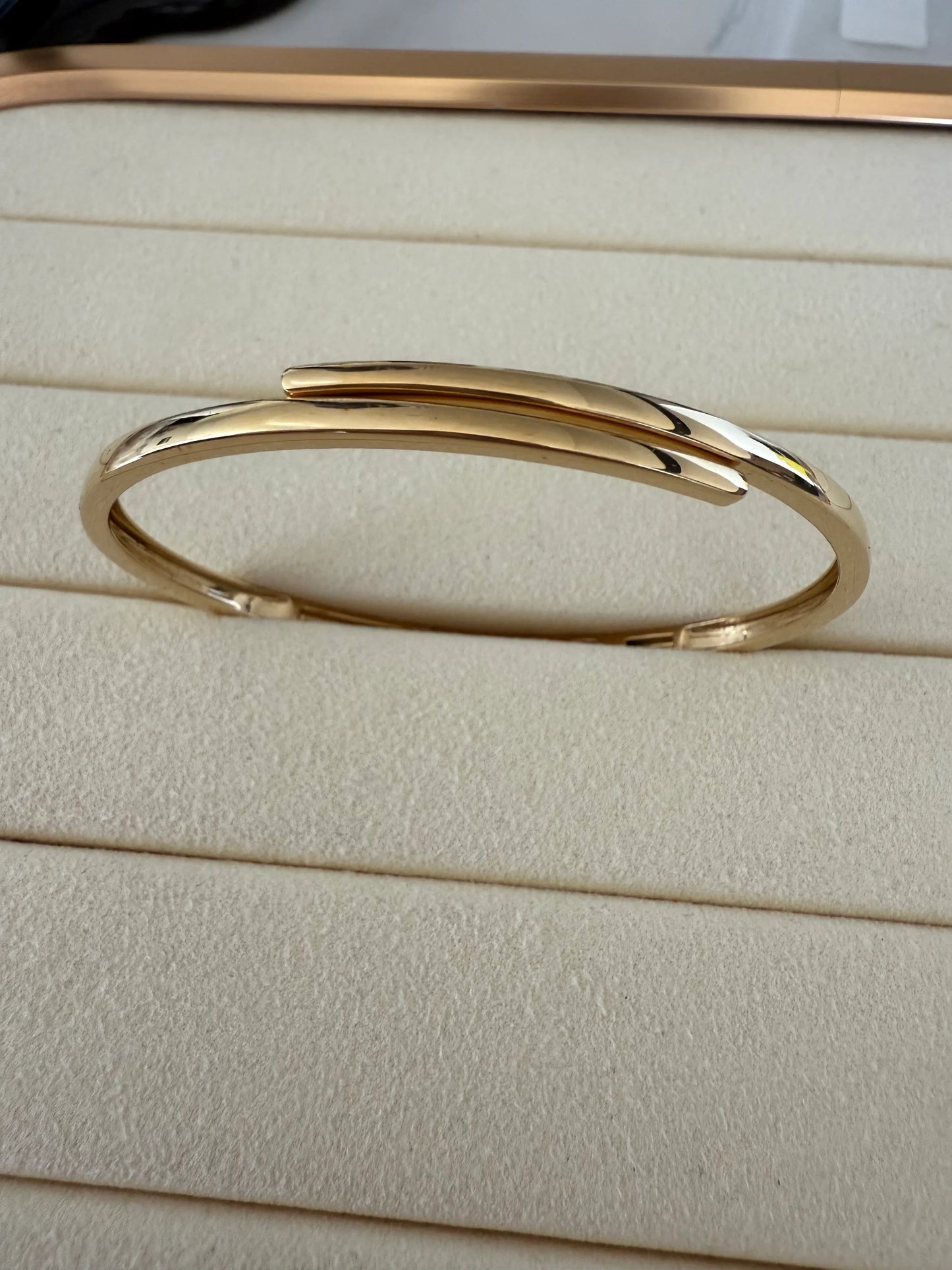Shiri Wrap Solid Gold Bangle - Goldie Paris Jewellery