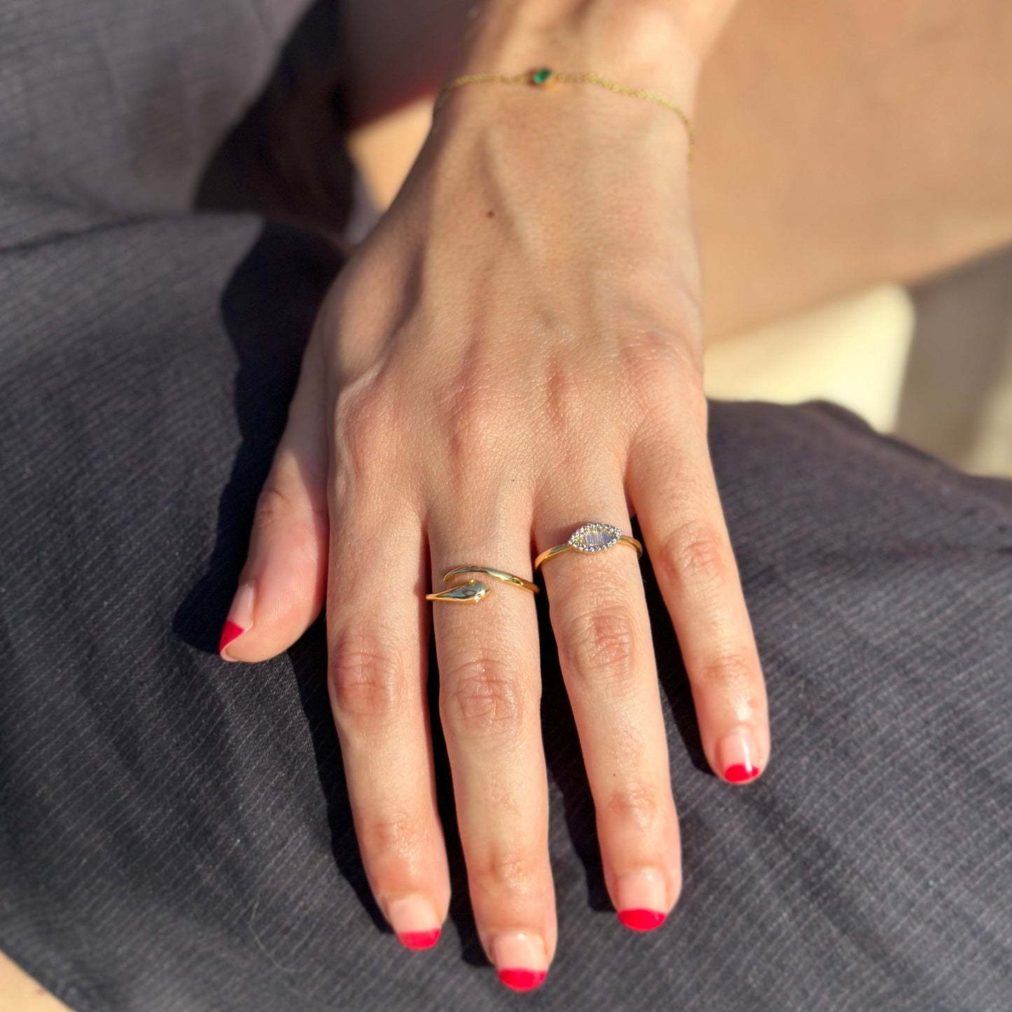 "Rebecca" Art Deco Diamond Ring - - Jewelry - Goldie Paris Jewelry - Baguette Pavé Ring