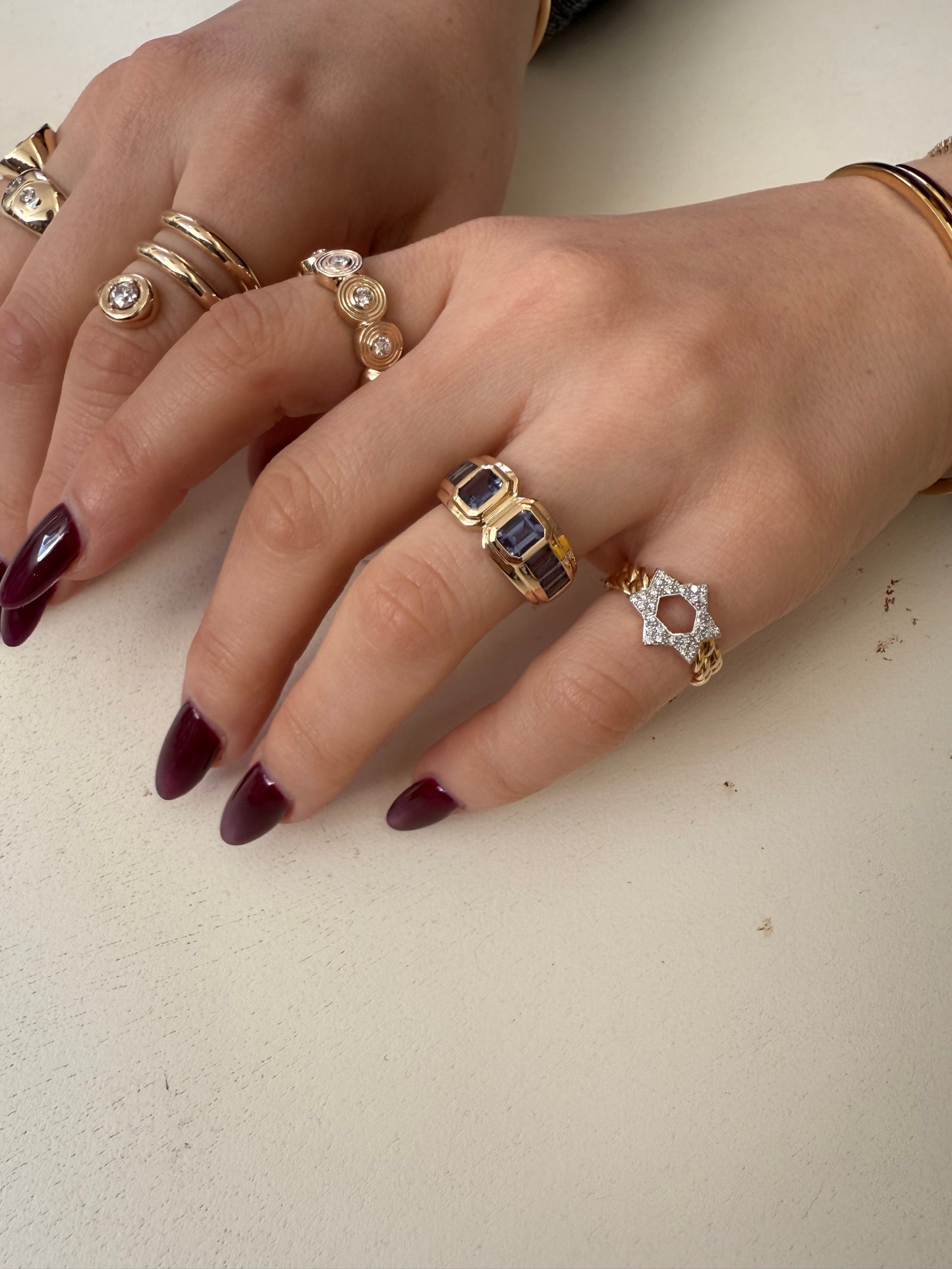 Keren Iolite Art Deco Ring