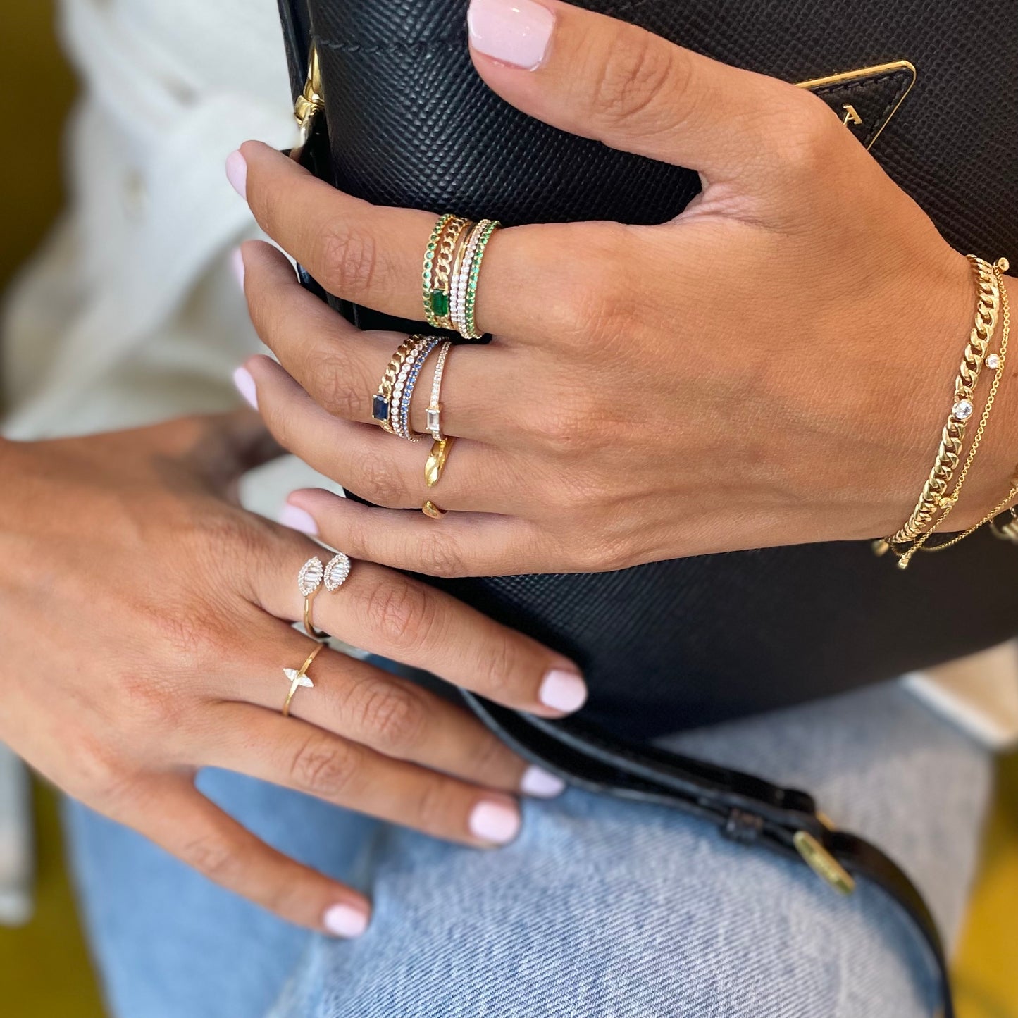 "Naomi" Double-Pear Diamond Ring - - Jewelry - Goldie Paris Jewelry - Ring statement