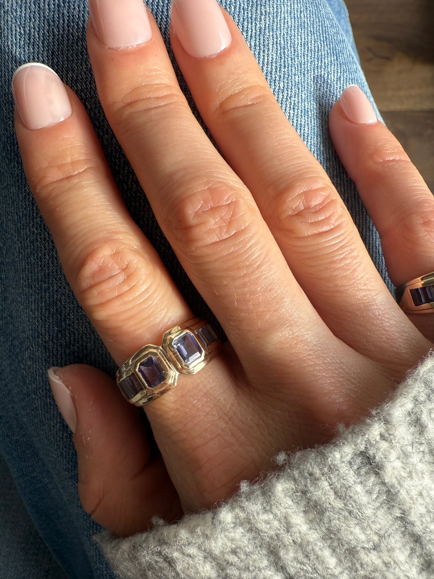 Keren Iolite Art Deco Ring