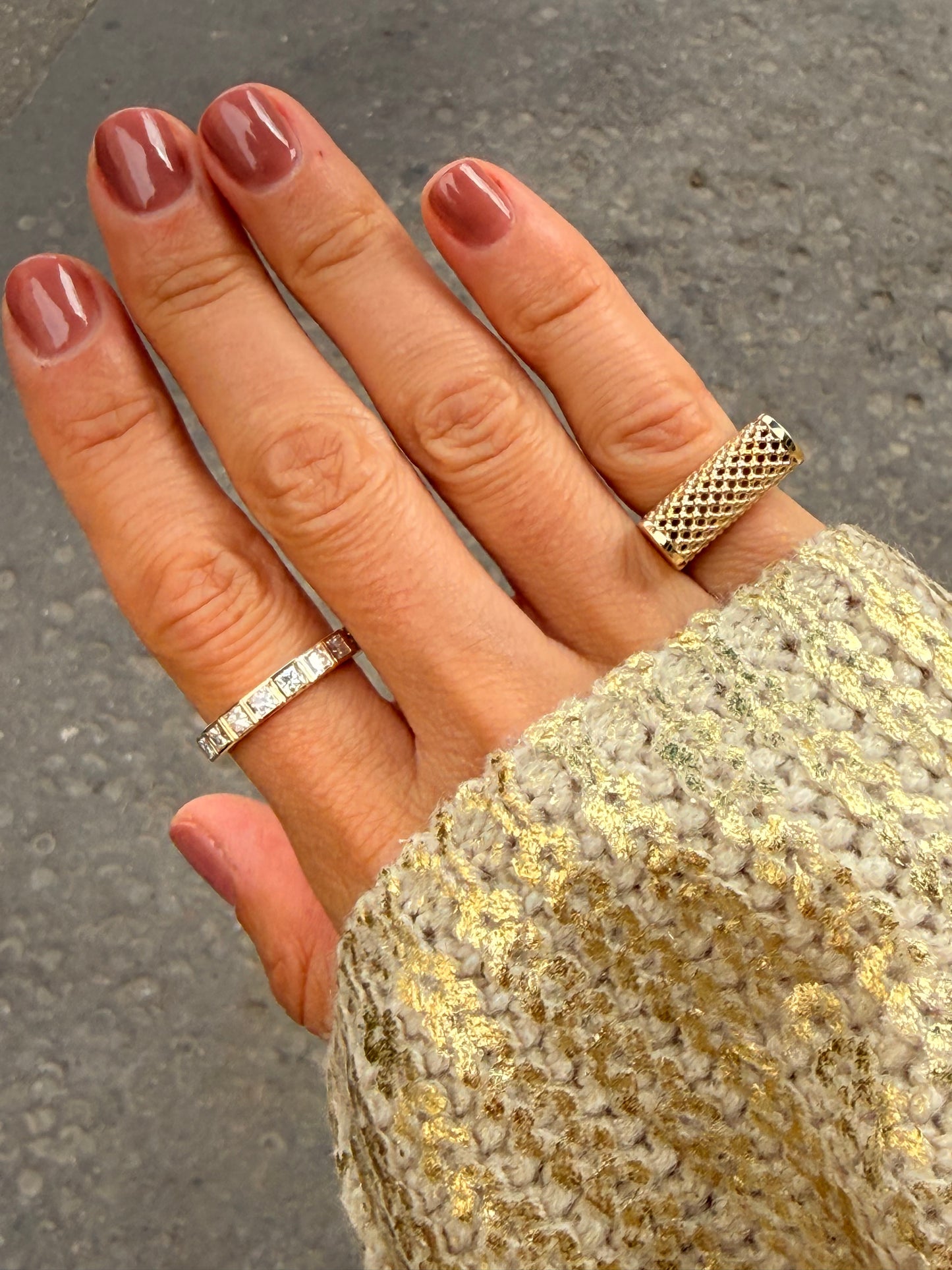 Satine Dome Lace Ring
