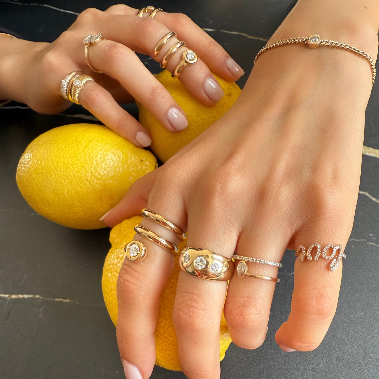 Jodi Infinite Single Diamond Chunky Ring