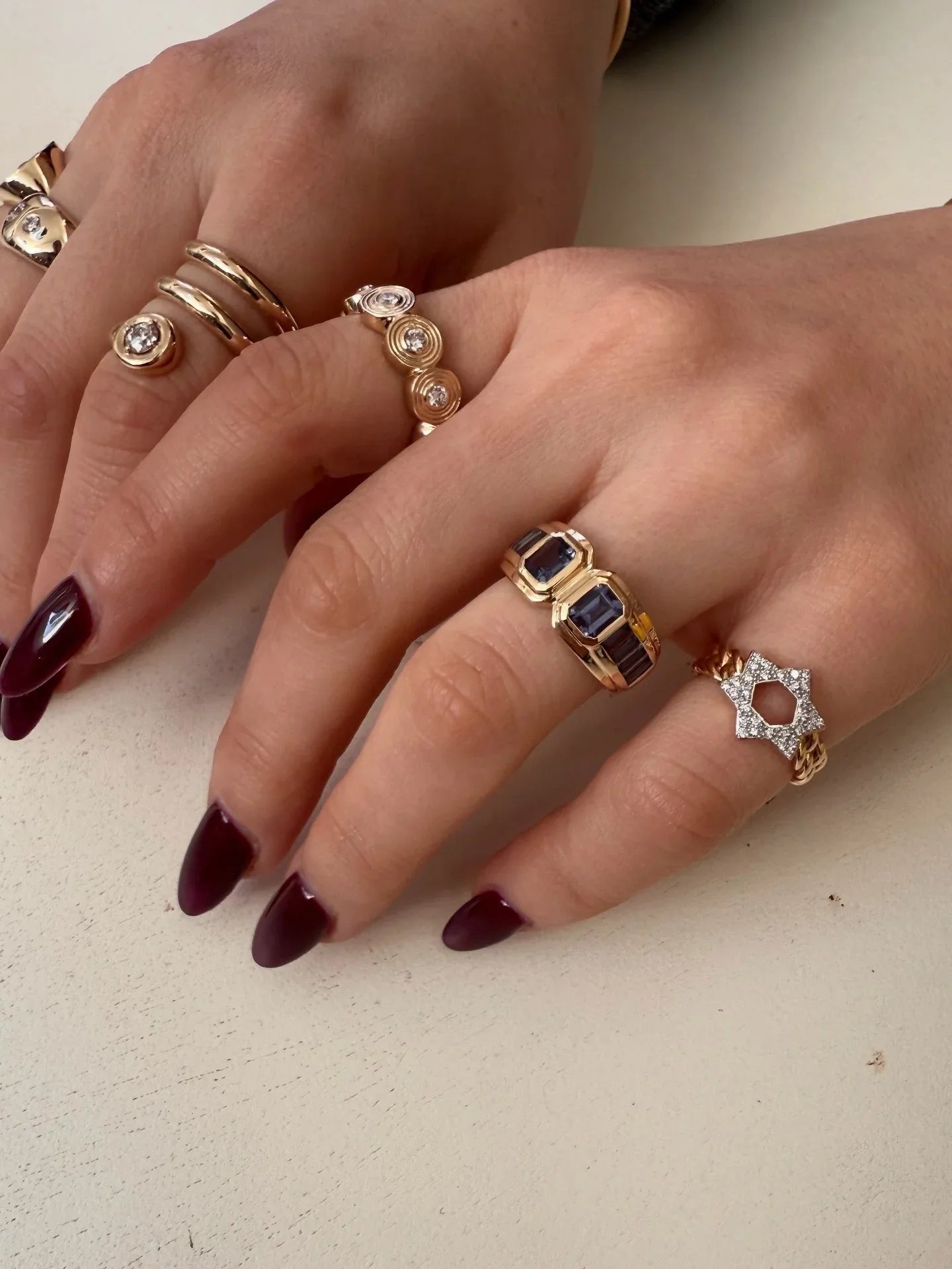 Becca Magen David Solid Chain Ring - Goldie Paris Jewellery