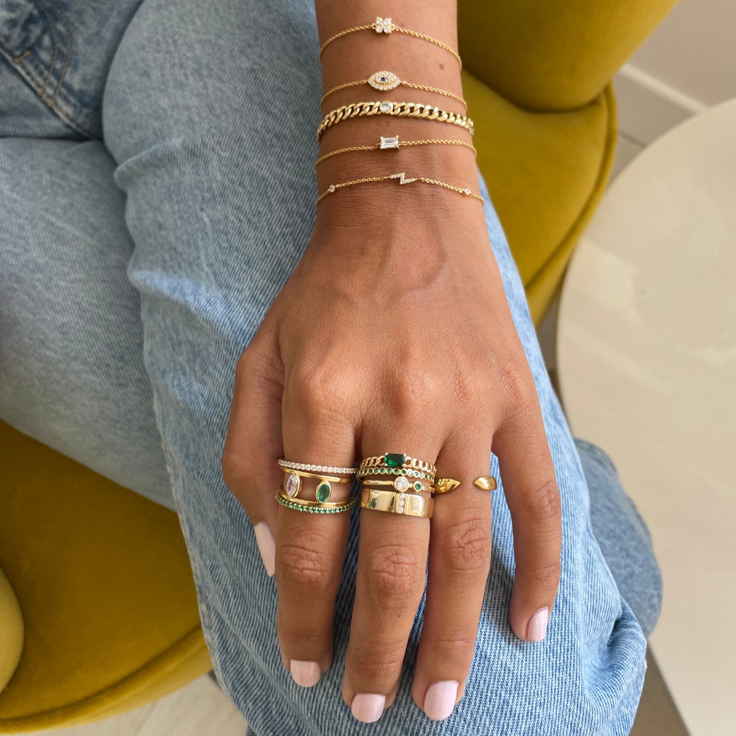 "Liv" 3 Diamonds Eternity Band - - Jewelry - Goldie Paris Jewelry - Ring