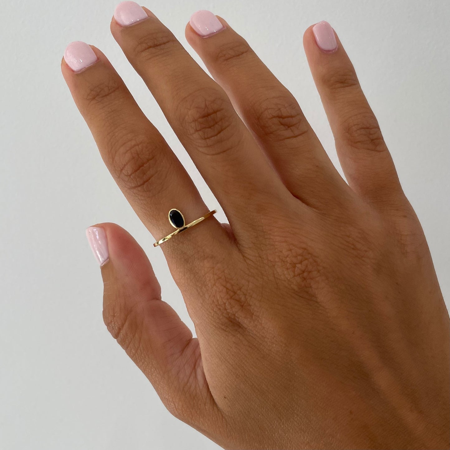 "Lou" Oval Sapphire Ring - Blue - - Jewelry - Goldie Paris Jewelry - Ring stackable statement