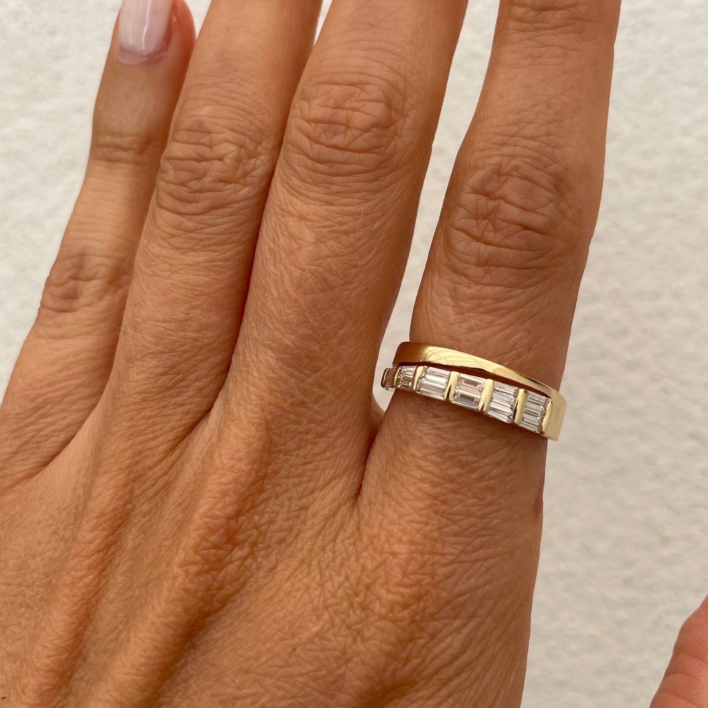 "Mia" Baguette Spiral Diamond Ring - - Jewelry - Goldie Paris Jewelry - Baguette Ring statement