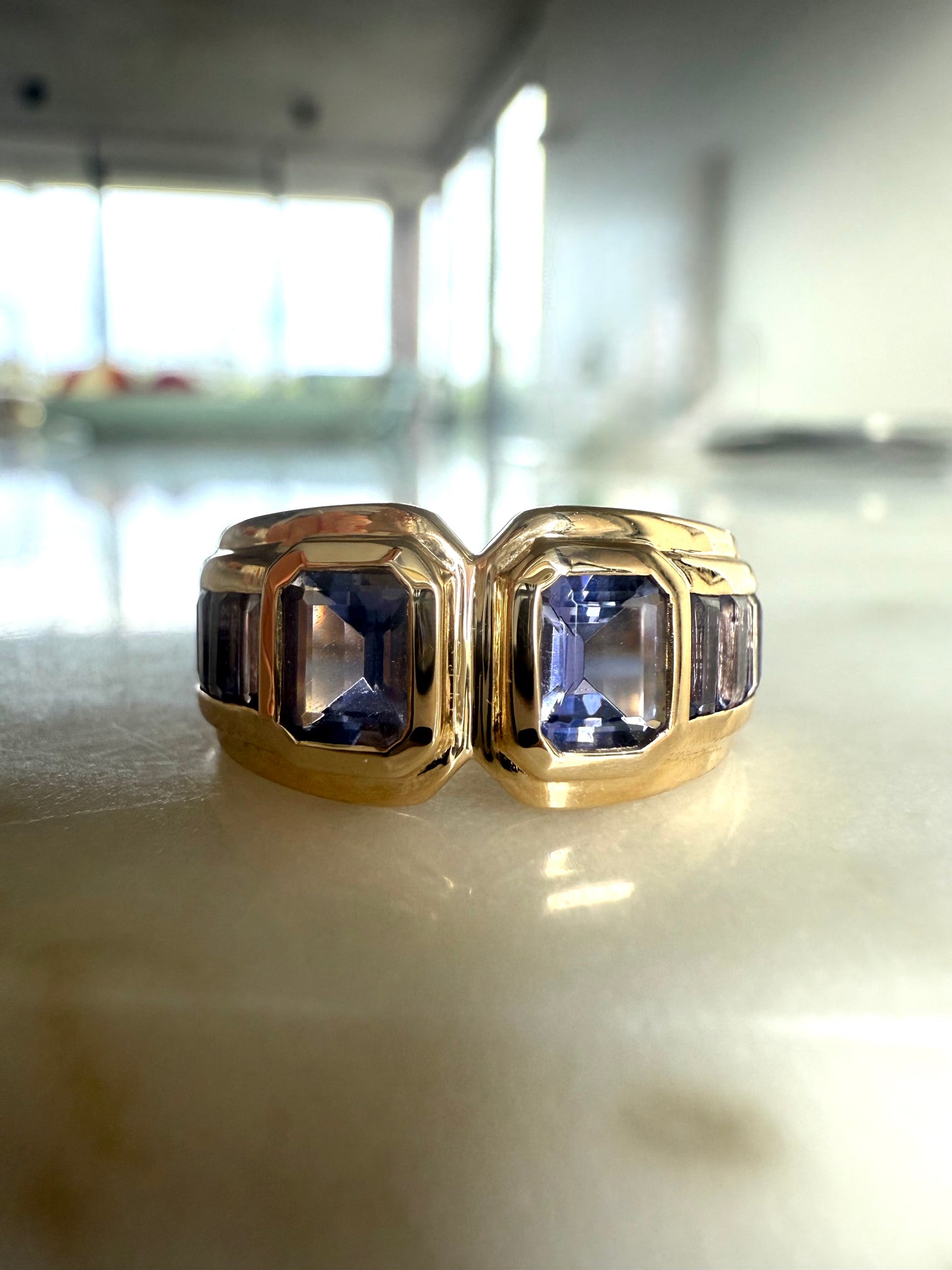 Keren Iolite Art Deco Ring