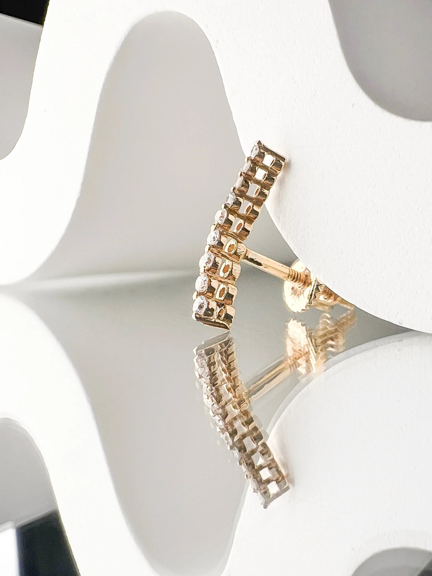 All Diamonds Ear Climber Stud Earring - - Jewelry - Goldie Paris Jewelry - Earring