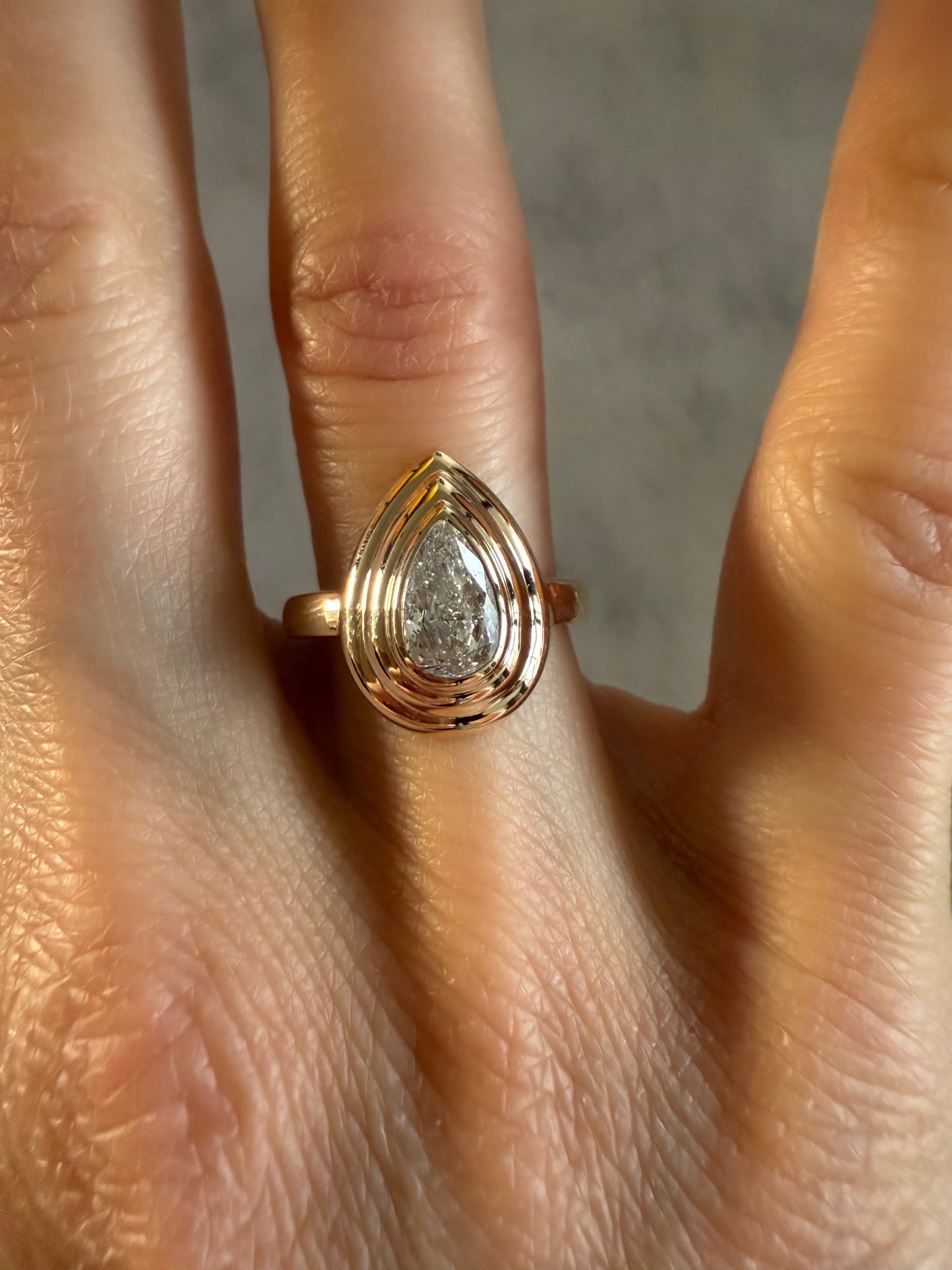 Jaime Pear Diamond Ring