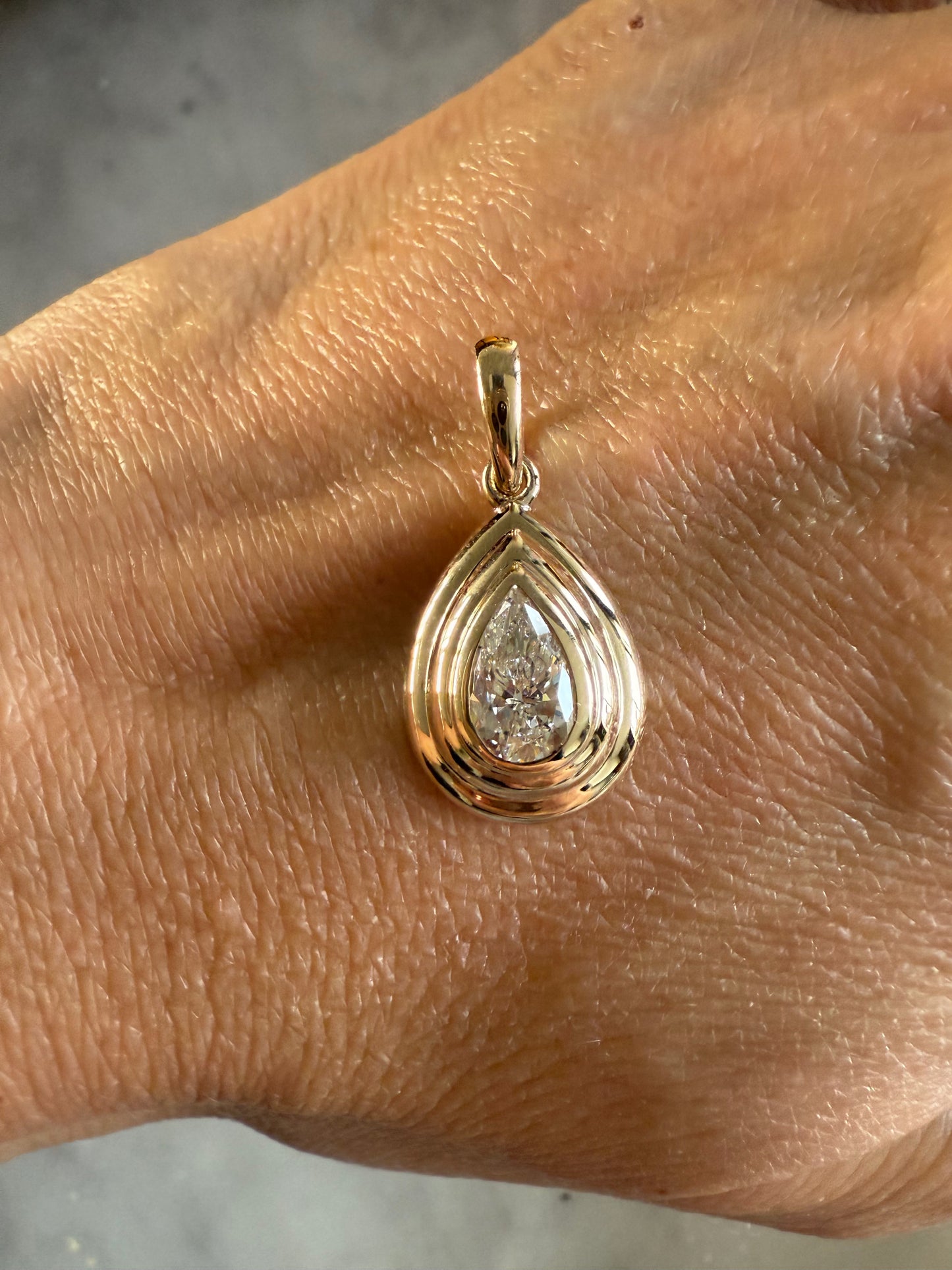 Dee Pear Diamond Pendant