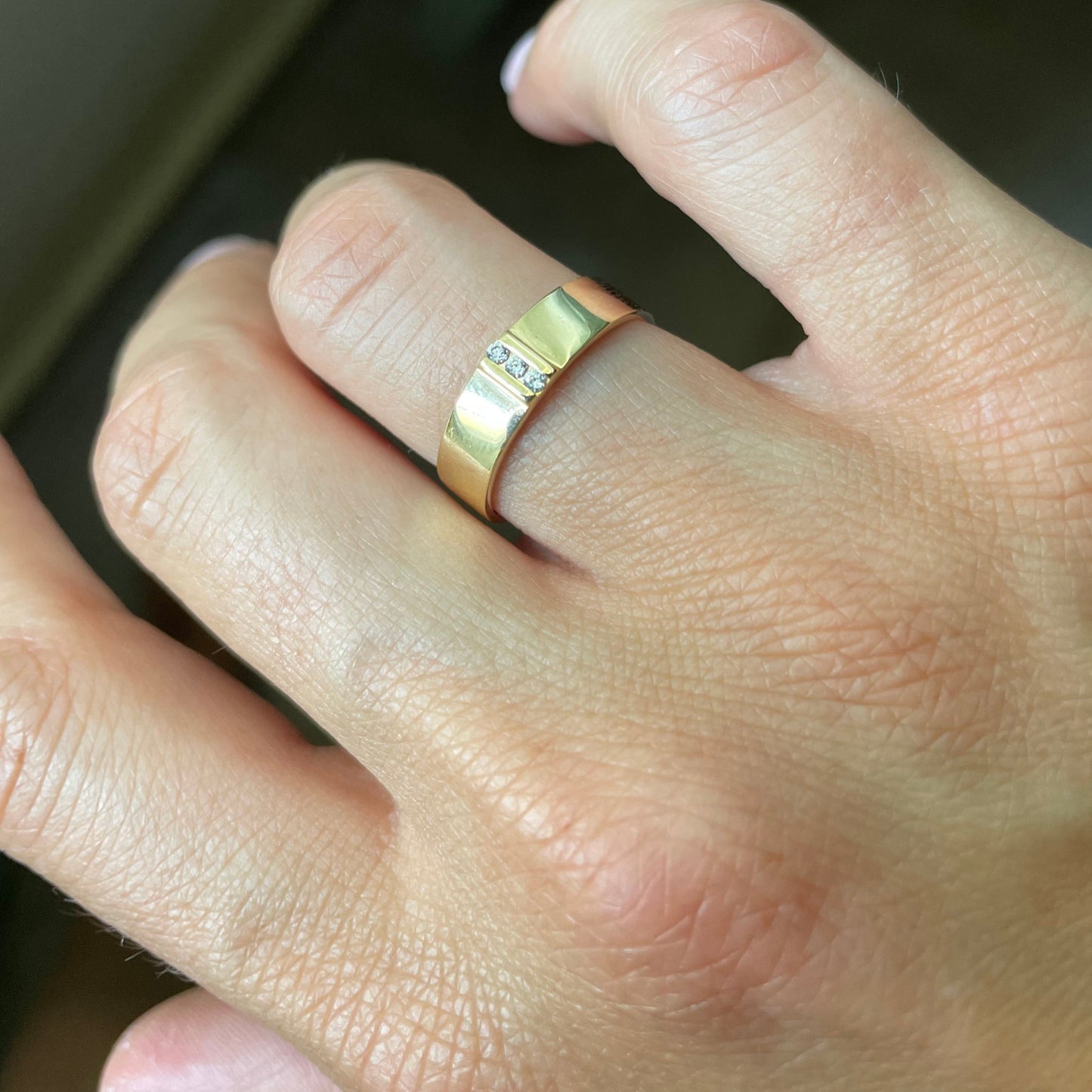 "Liv" 3 Diamonds Eternity Band - - Jewelry - Goldie Paris Jewelry - Ring