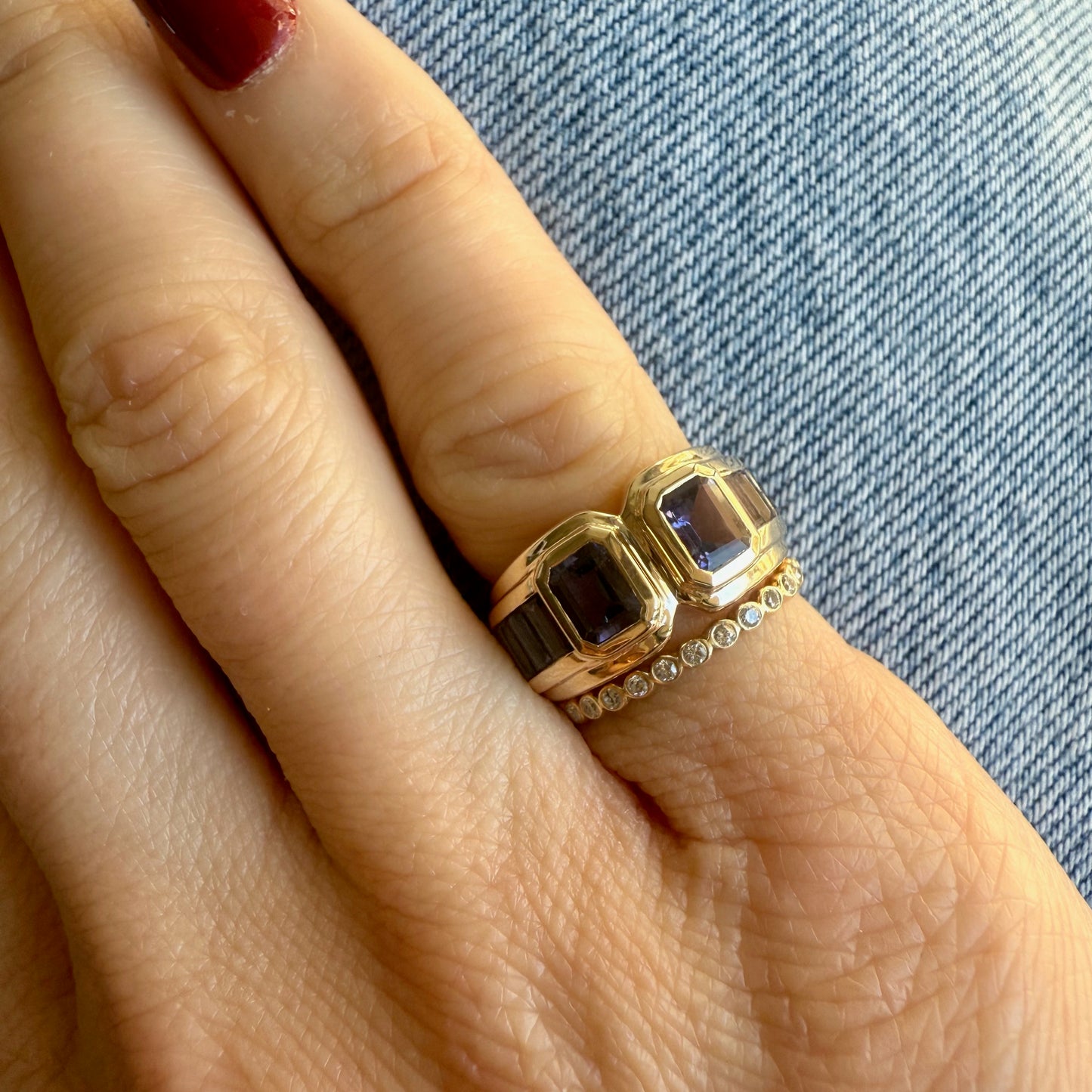 Keren Iolite Art Deco Ring