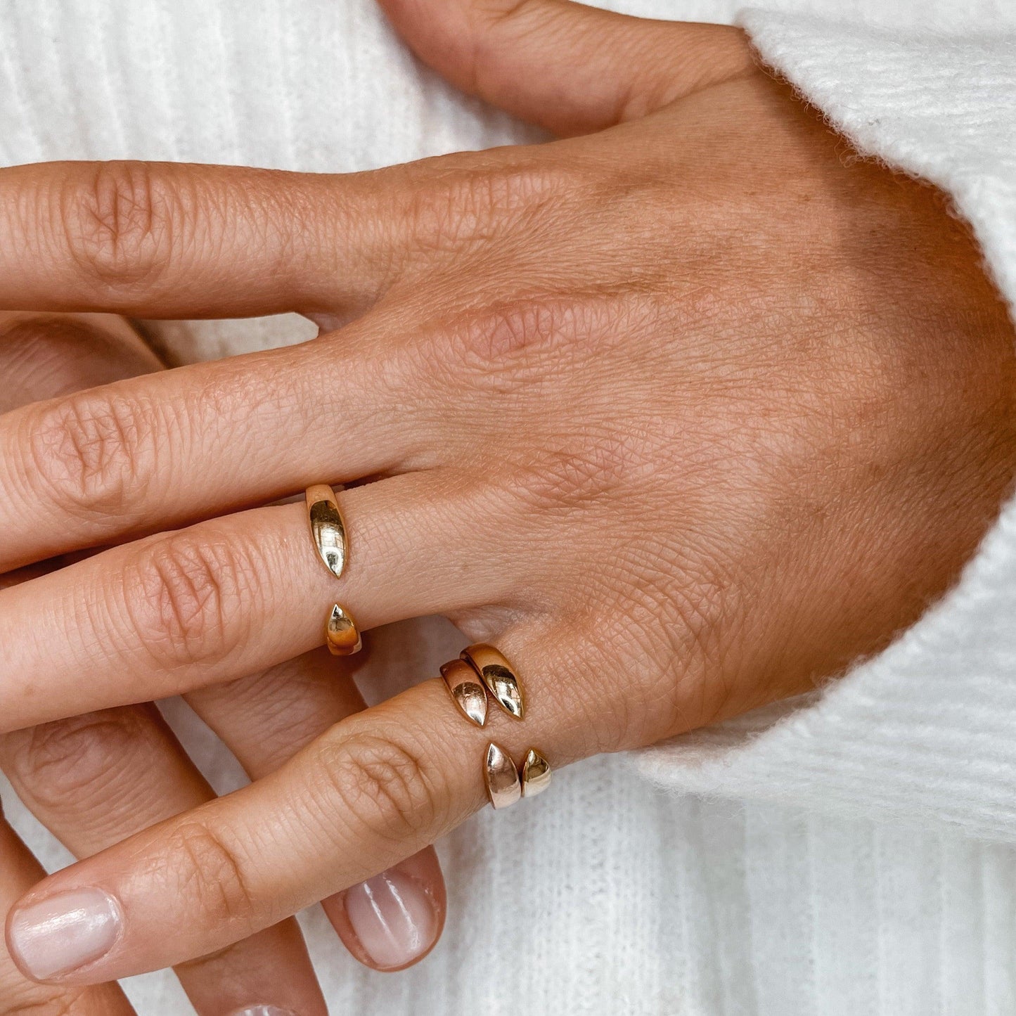 "Odelia" Gold Claw Stackable Ring - - Jewelry - Goldie Paris Jewelry - Ring
