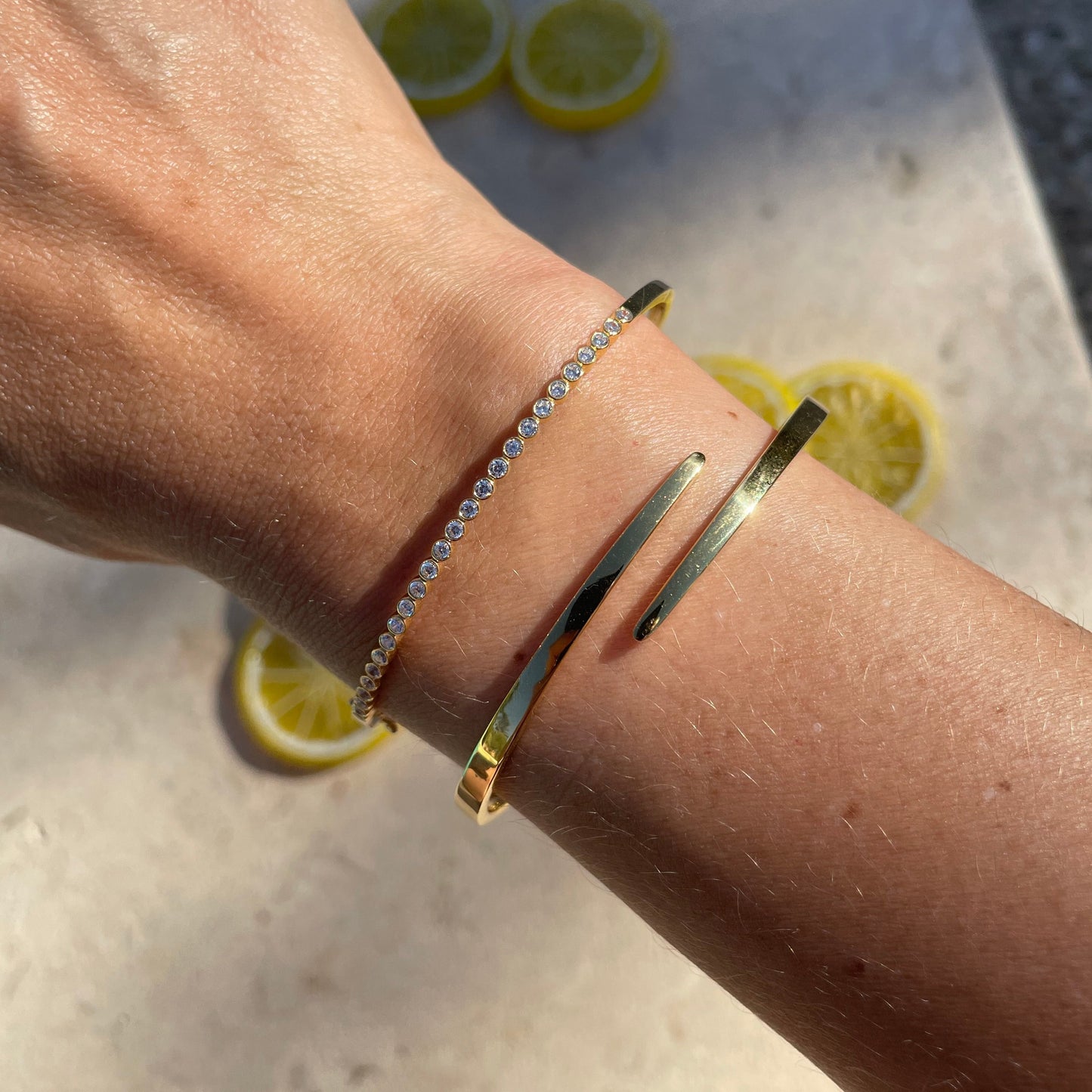 Open Wrap Solid Gold Bangle - - Jewelry - Goldie Paris Jewelry - Bracelet