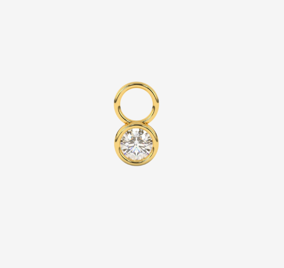 Charm hoops - Lightening, Diamond or Evil Eye