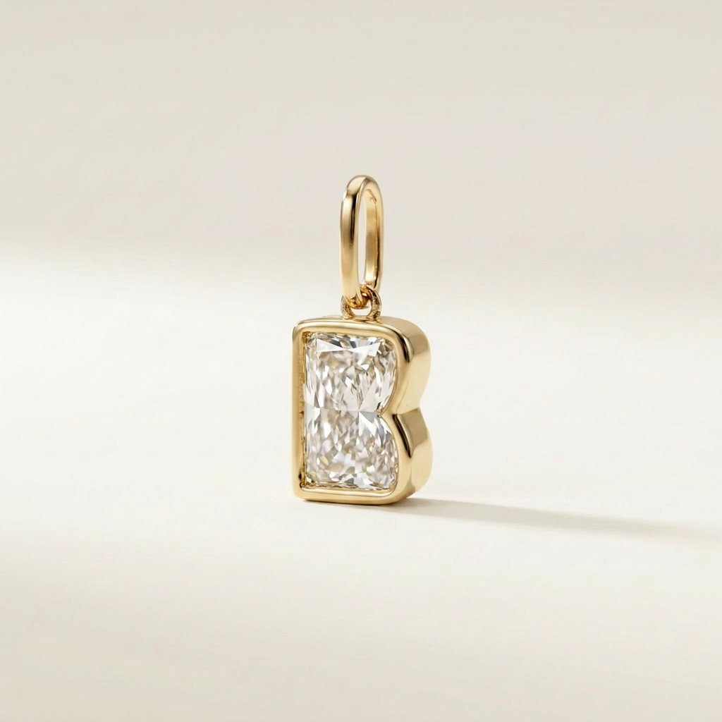 1.5ct Diamond Letter Pendant
