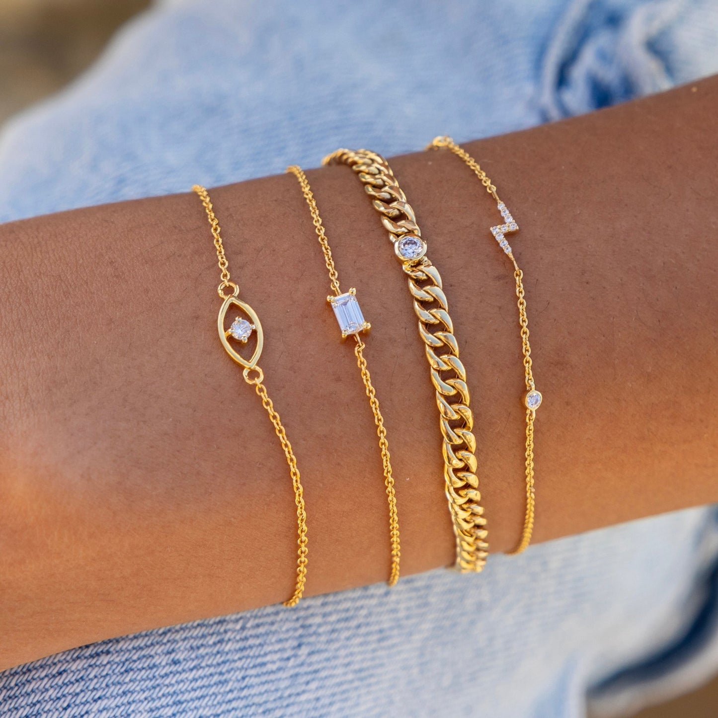 Baguette Diamond Bracelet - Goldie Paris Jewellery
