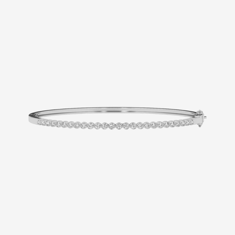 Chloe Bezel - set Diamonds Bangle - Goldie Paris Jewellery