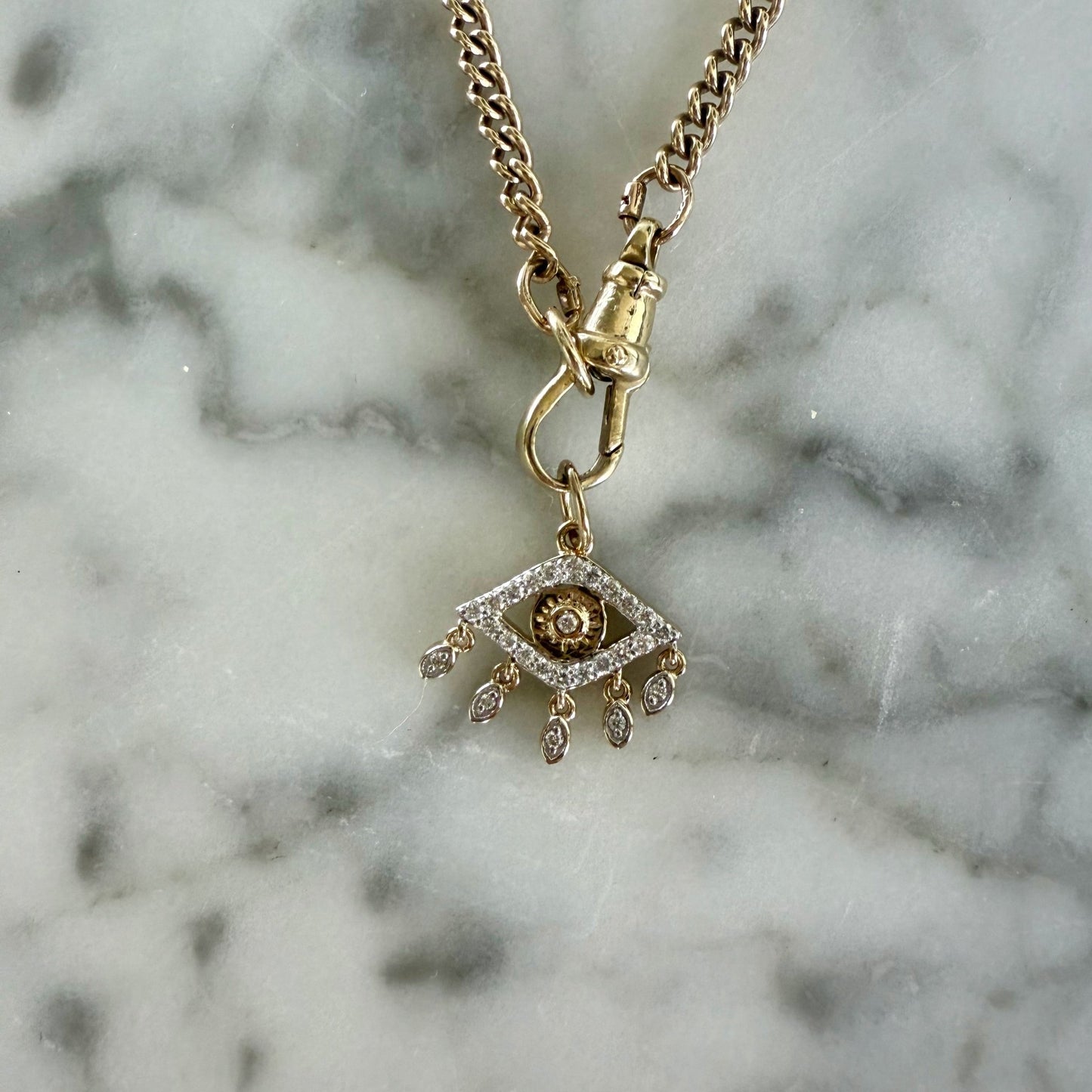 Evil Eye Floating Pendant - Goldie Paris Jewellery