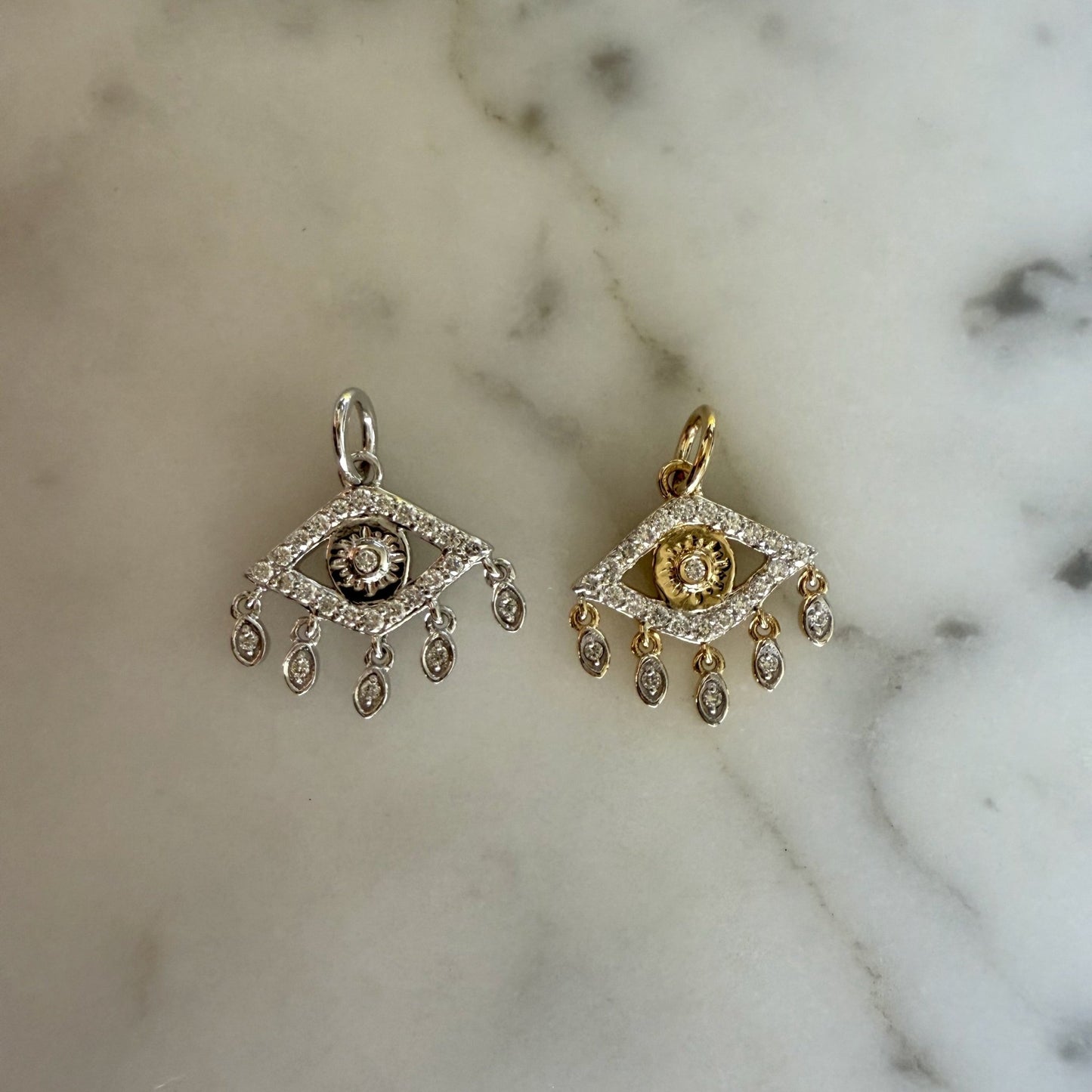 Evil Eye Floating Pendant - Goldie Paris Jewellery
