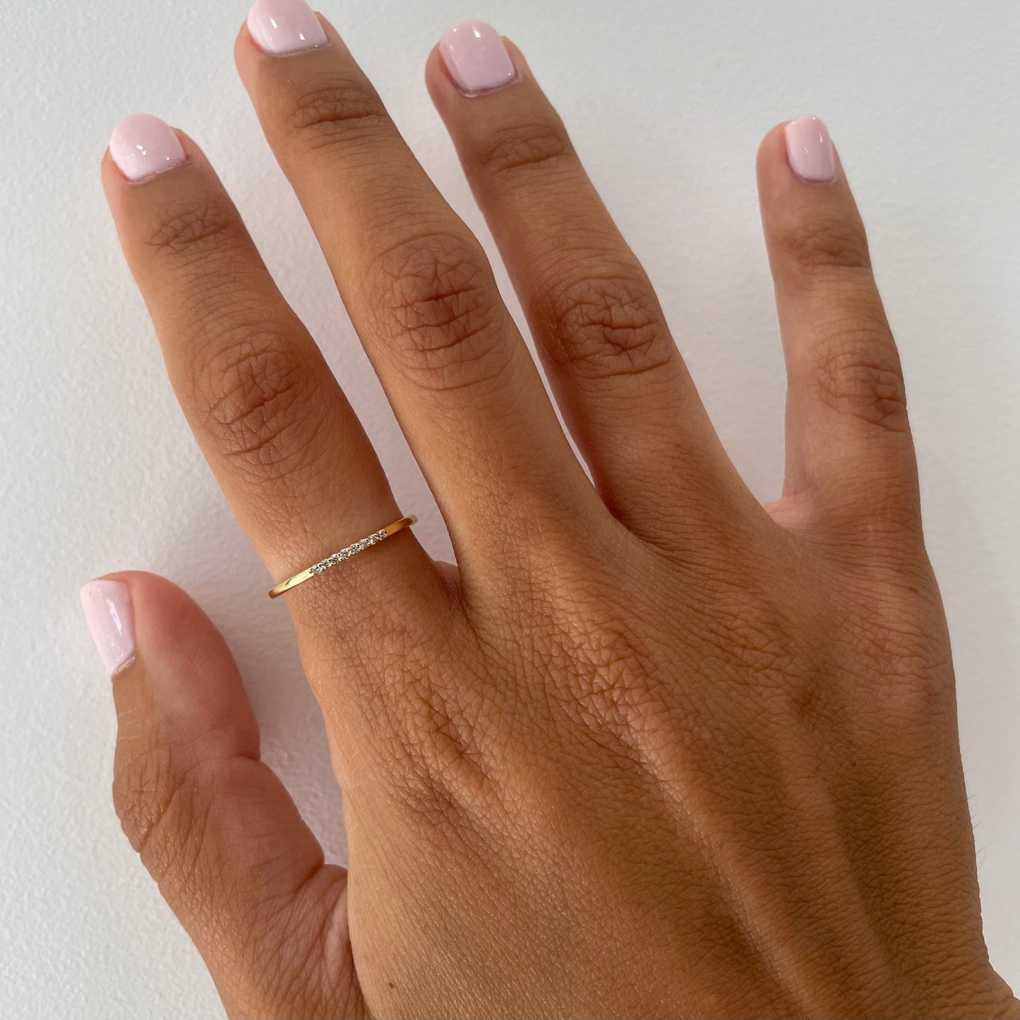"Hanna" Diamond Row Stackable Ring Band - Goldie Paris Jewellery