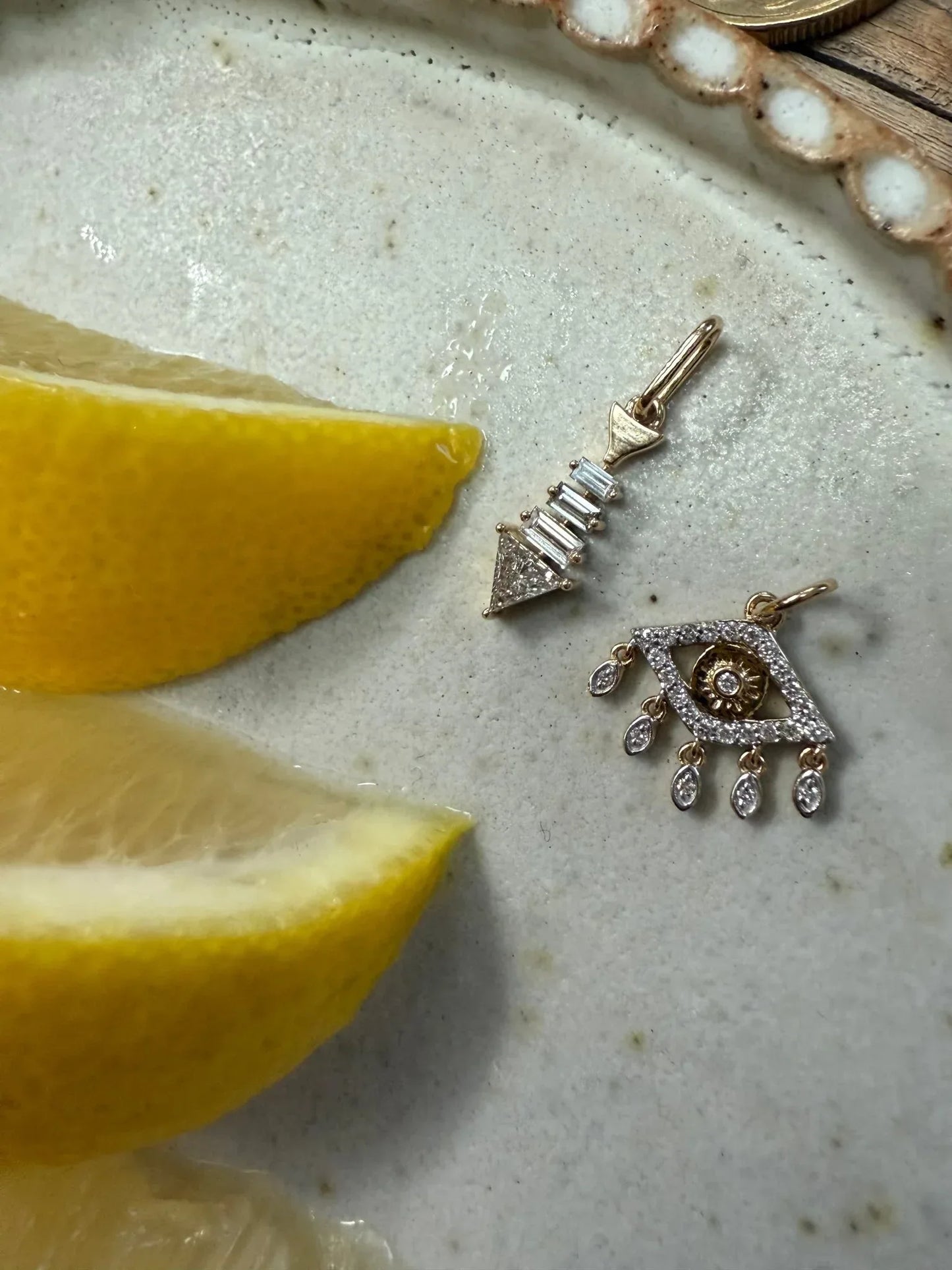 Hanna Fish Diamonds Pendant - Goldie Paris Jewellery